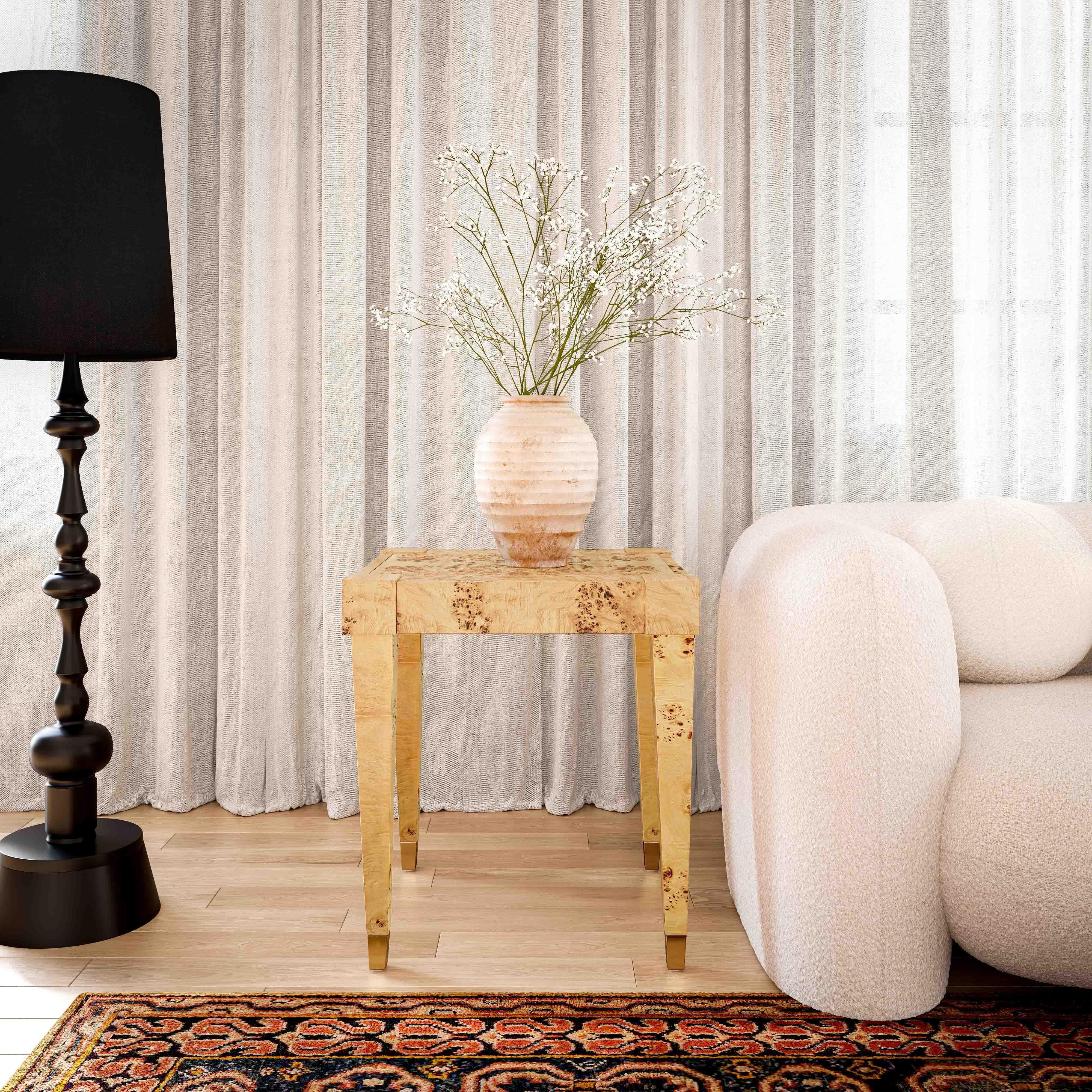 Brandyss Natural Burl End Table - Remutear