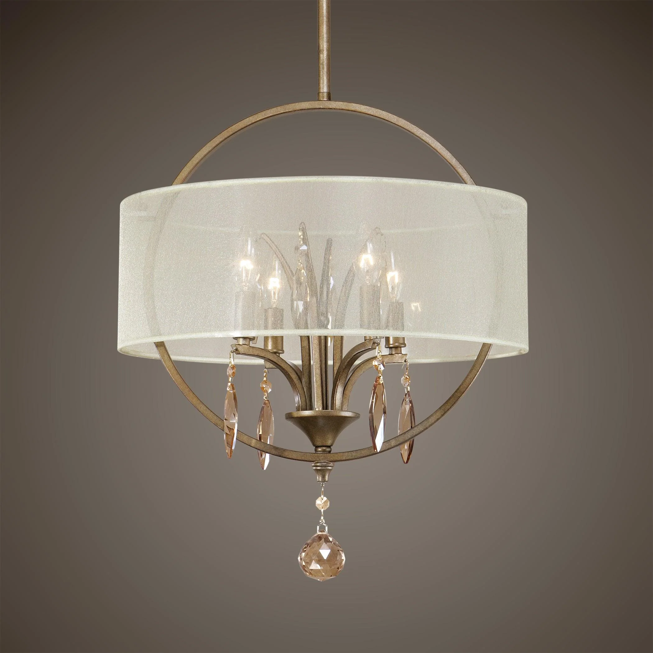 ALENYA 4 LIGHT FABRIC DRUM PENDANT - Remutear