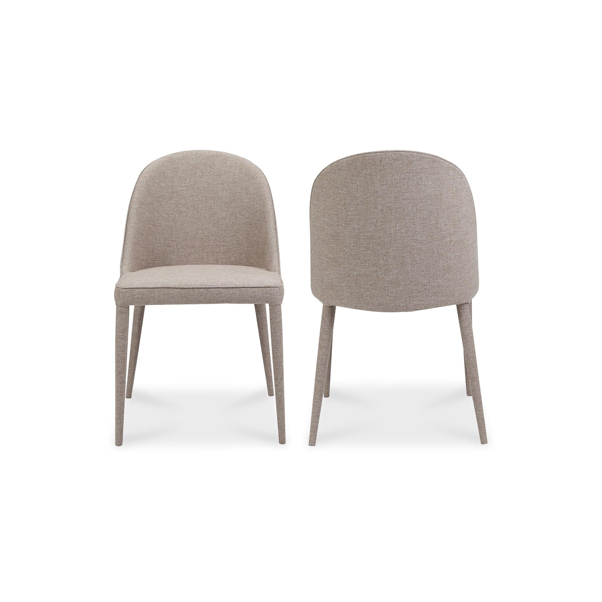Burton Fabric Dining Chair Light Grey - Set Of Two - Remutear