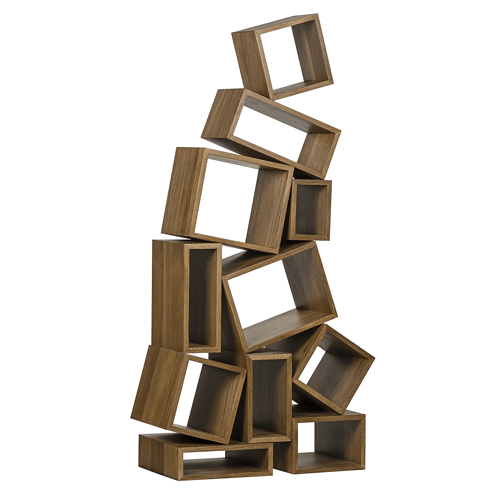 Cubist Bookcase, Dark Walnut - Remutear