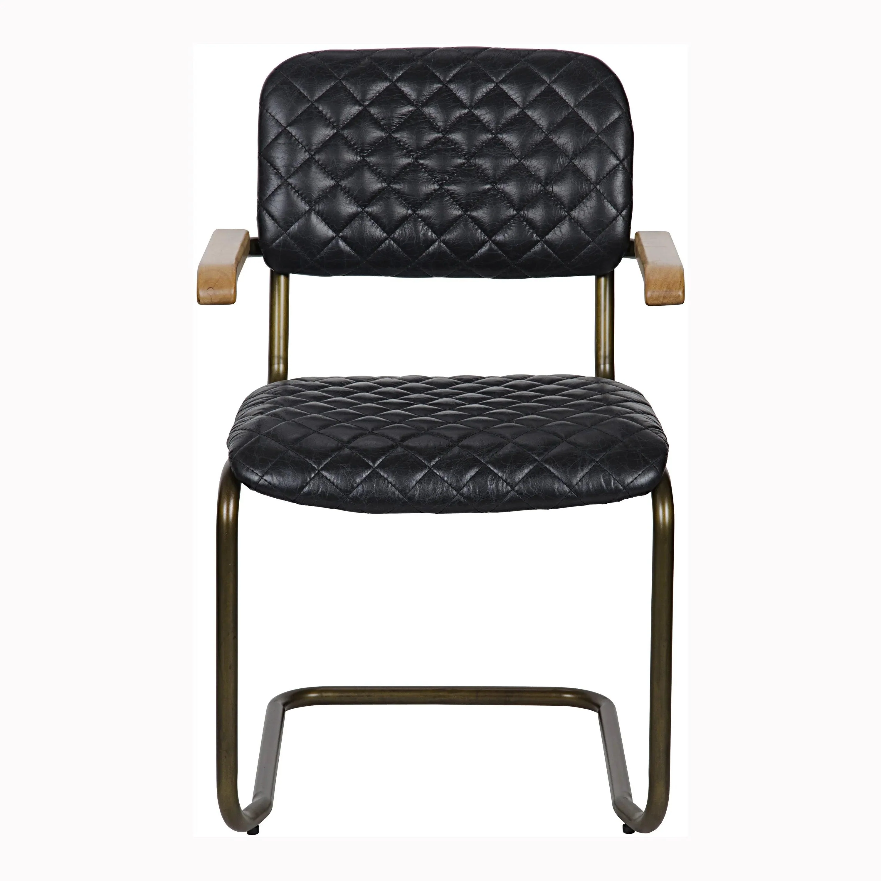0045 Arm Chair, Vintage Black Leather - Remutear