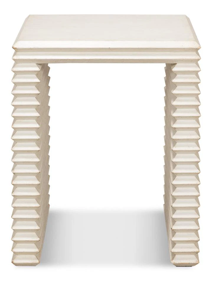 Stacked Side Table - Antique White - Remutear