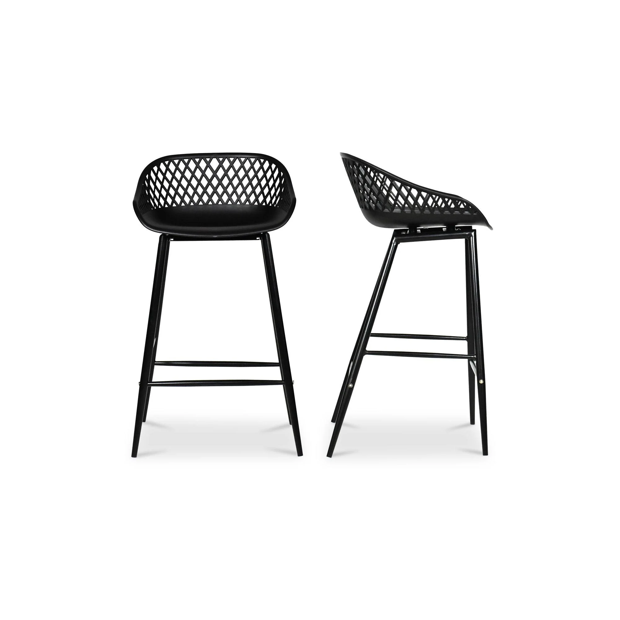 Piazza Outdoor Counter Stool Black - Set Of Two - Remutear