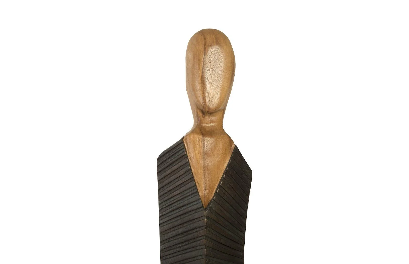 Vested Male Sculpture, Large, Chamcha, Natural, Black, Copper - Remutear