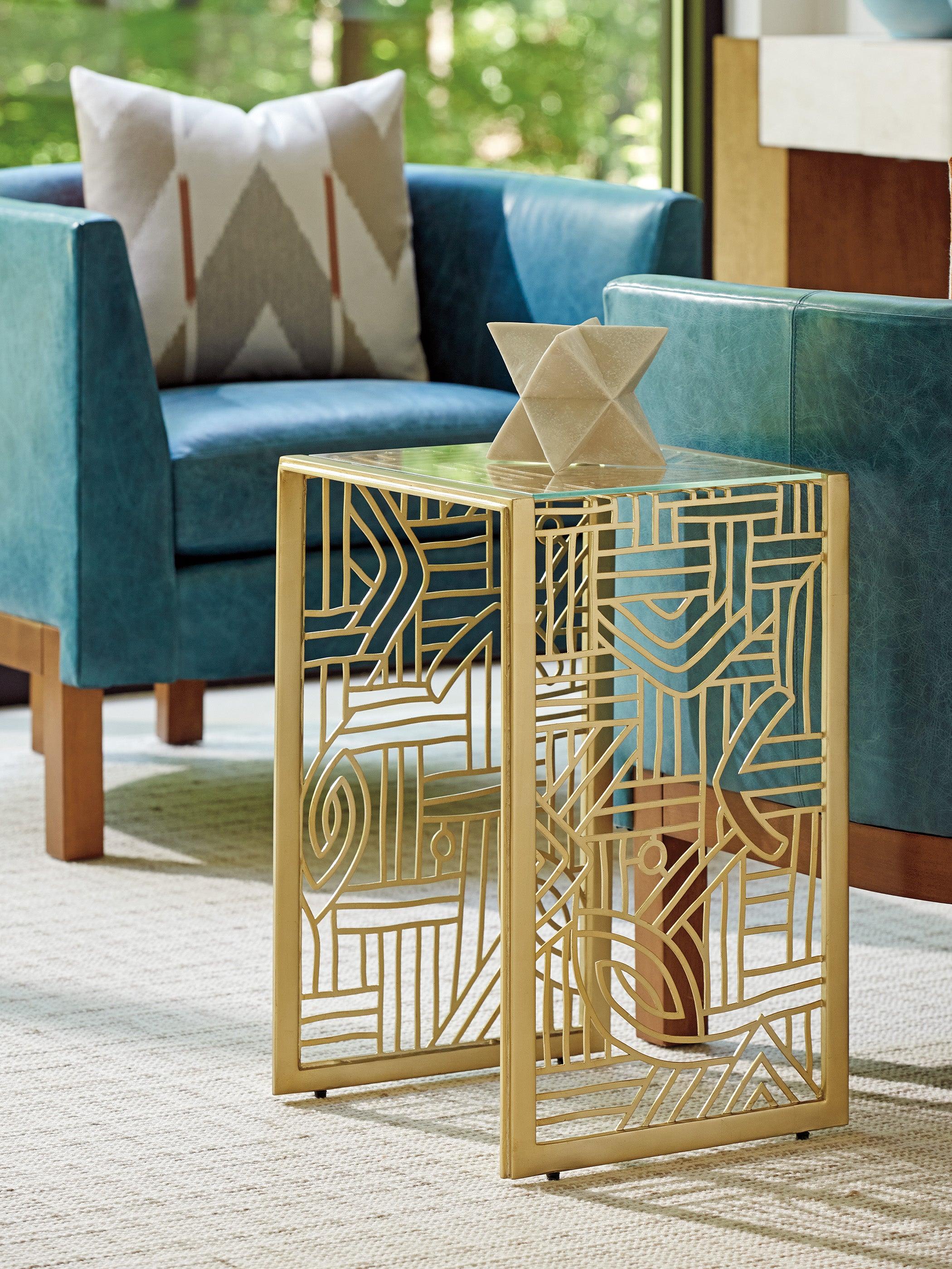 Palm Desert Redford Metal Accent Table - Remutear