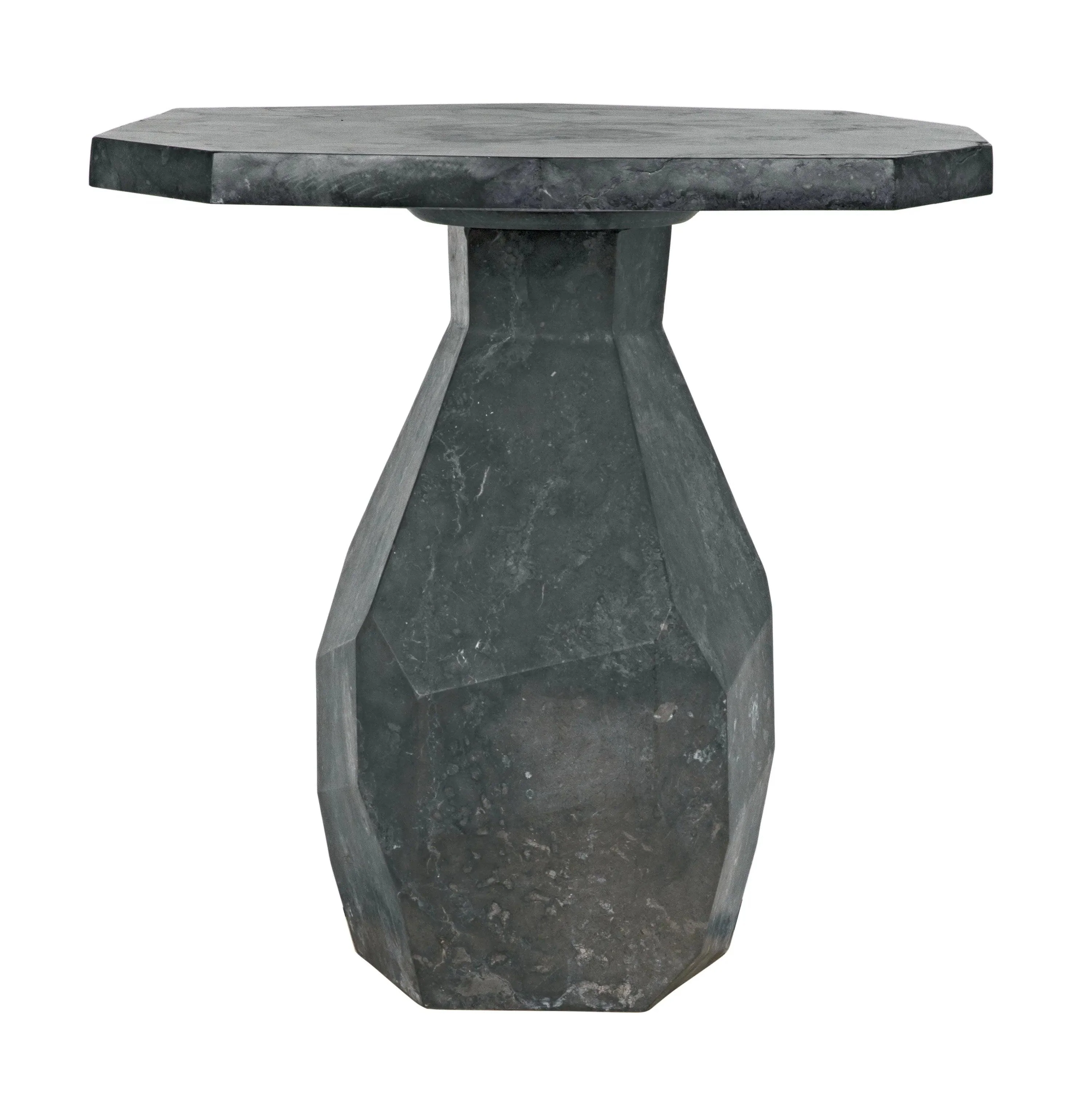 Polyhedron Side Table - Black Marble - Remutear
