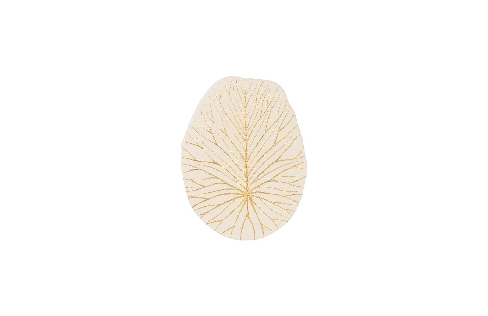Rivulet Wall Tile, Chamcha Wood, Gold Leaf on White - Remutear