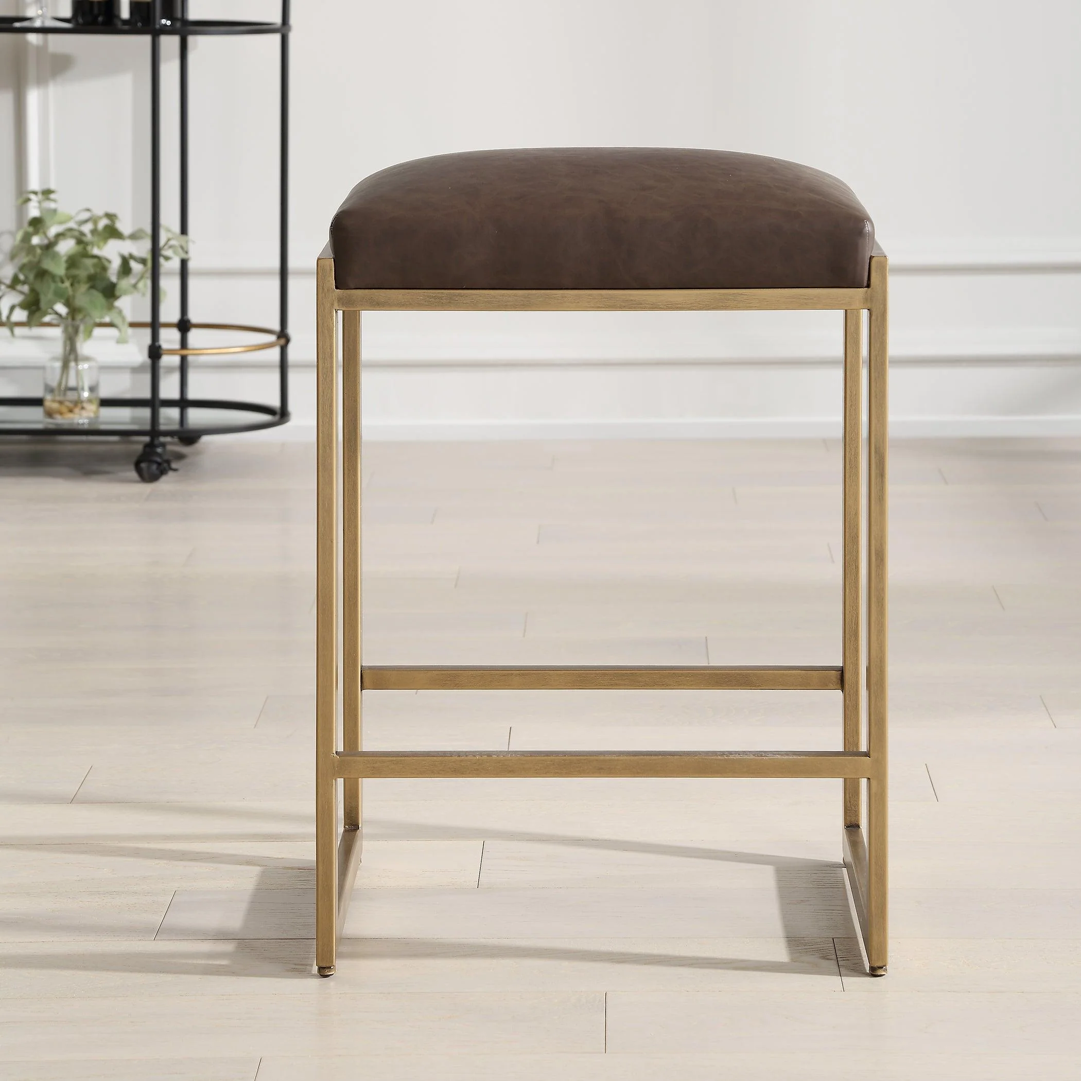 Atticus Gold Counter Stool - Remutear