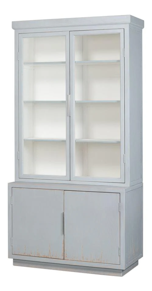 Maldives 2 Door Bookcase - Eros Blue - Remutear
