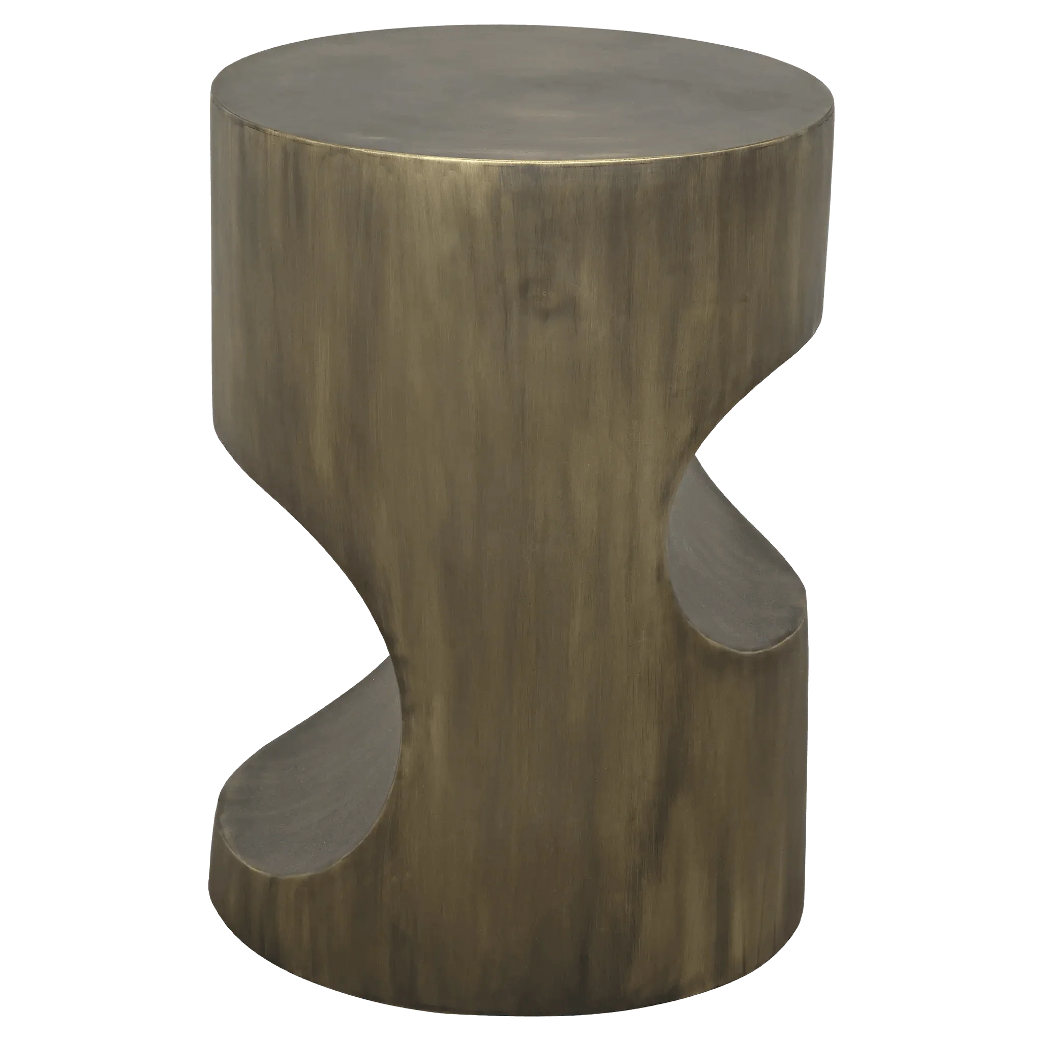 Margo Side Table, Steel with Aged Brass Finish - Remutear