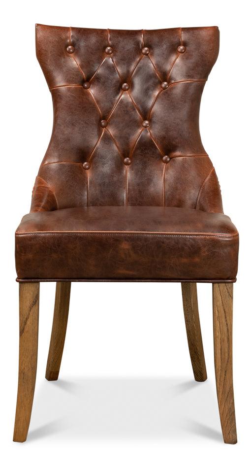 Sophie Side Chair - Dark Brown Leather - Set of 2 - Remutear