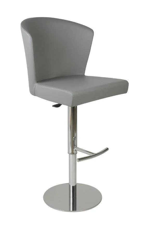 Verona Barstool, Dark Grey w/Chrome - Remutear