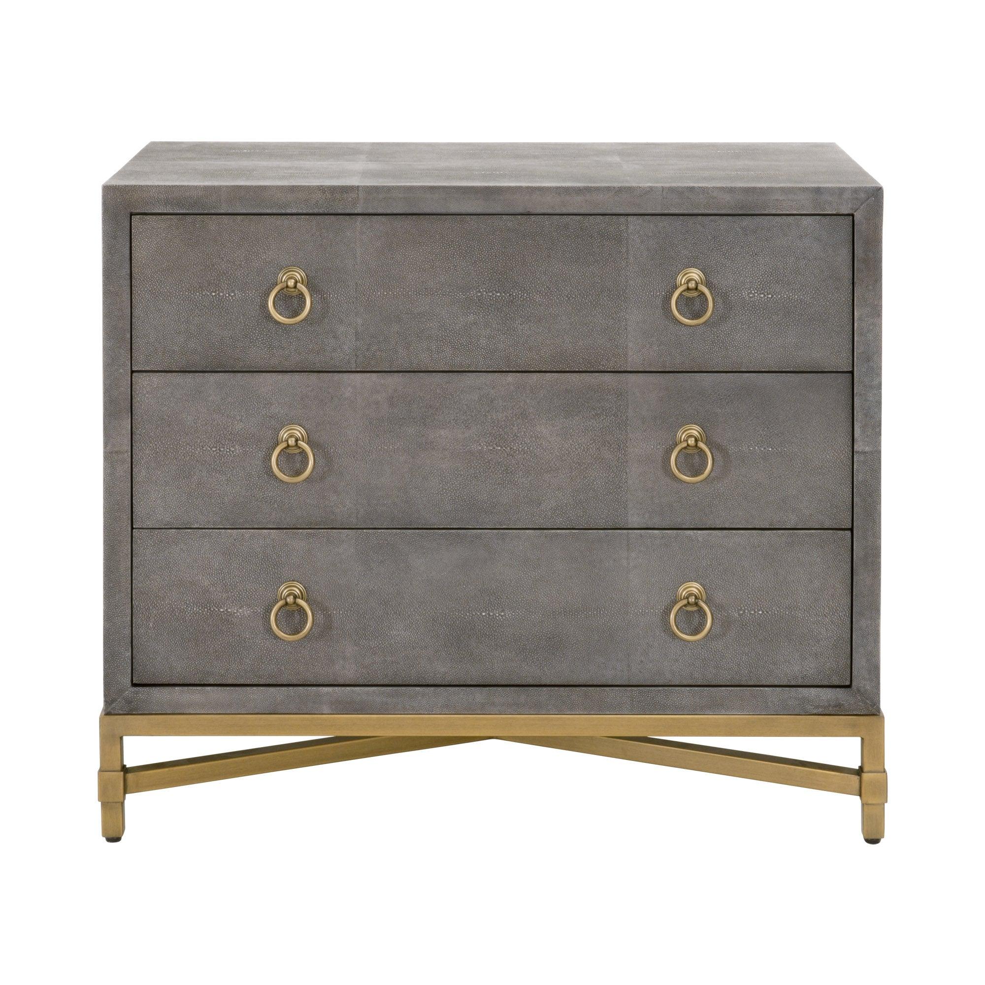 Strand Shagreen 3-Drawer Nightstand - Remutear