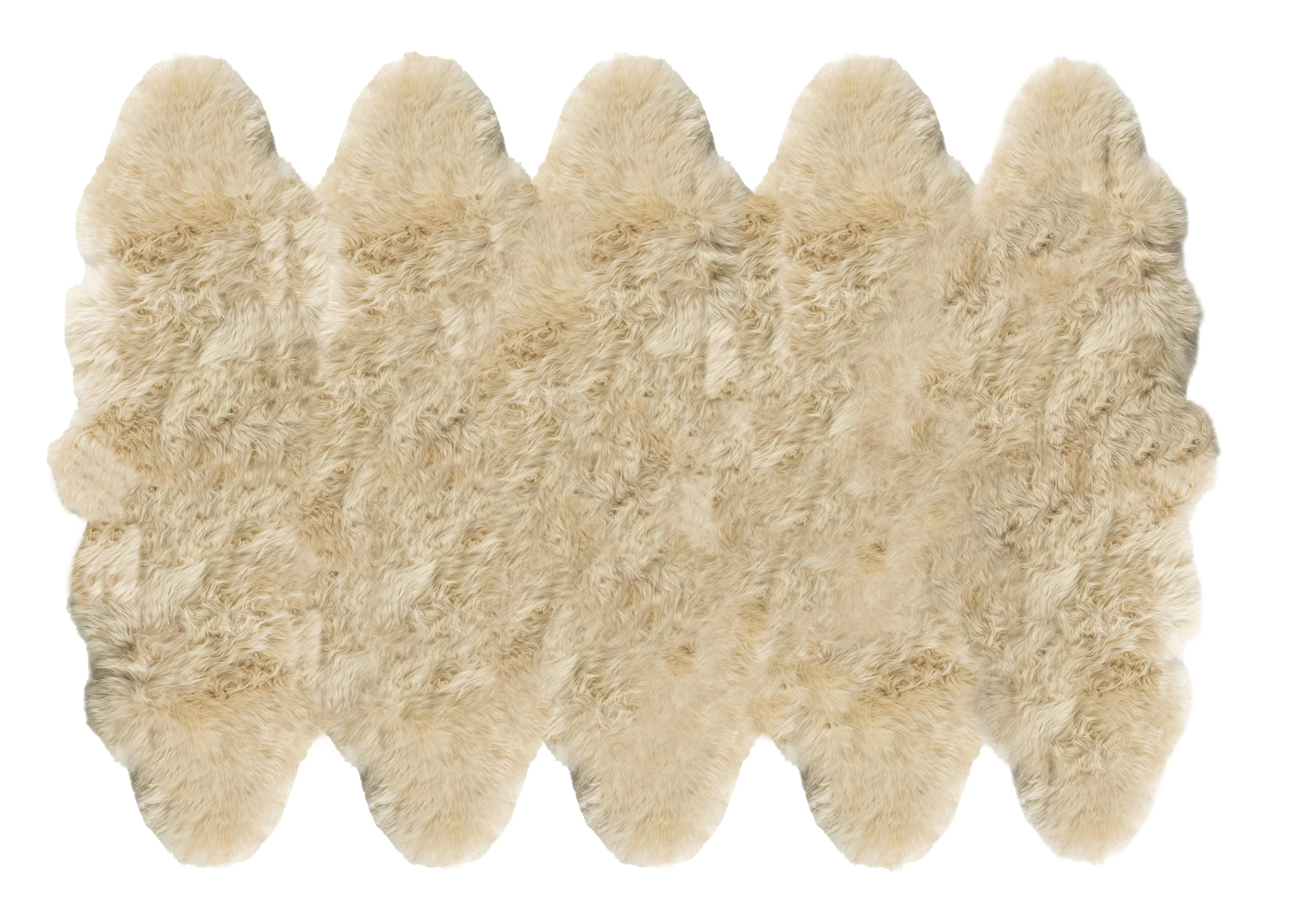 Long Wool Sheepskin Rug Decto - Remutear