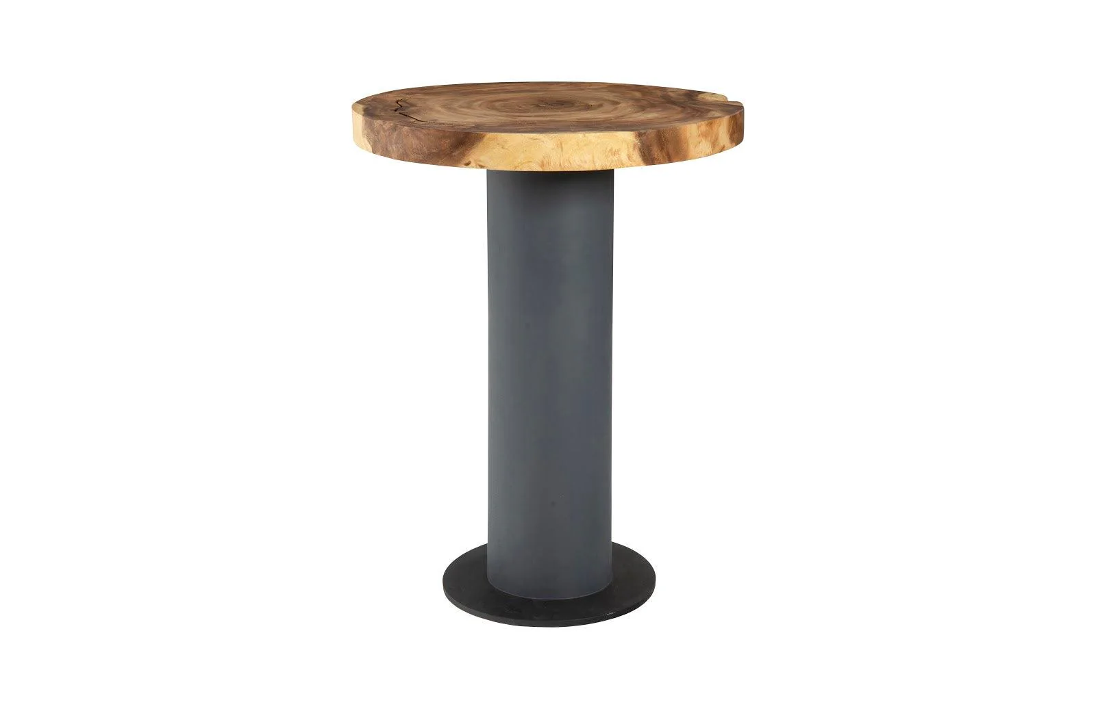 Concrete Bar Table, Chamcha Wood Top - Remutear