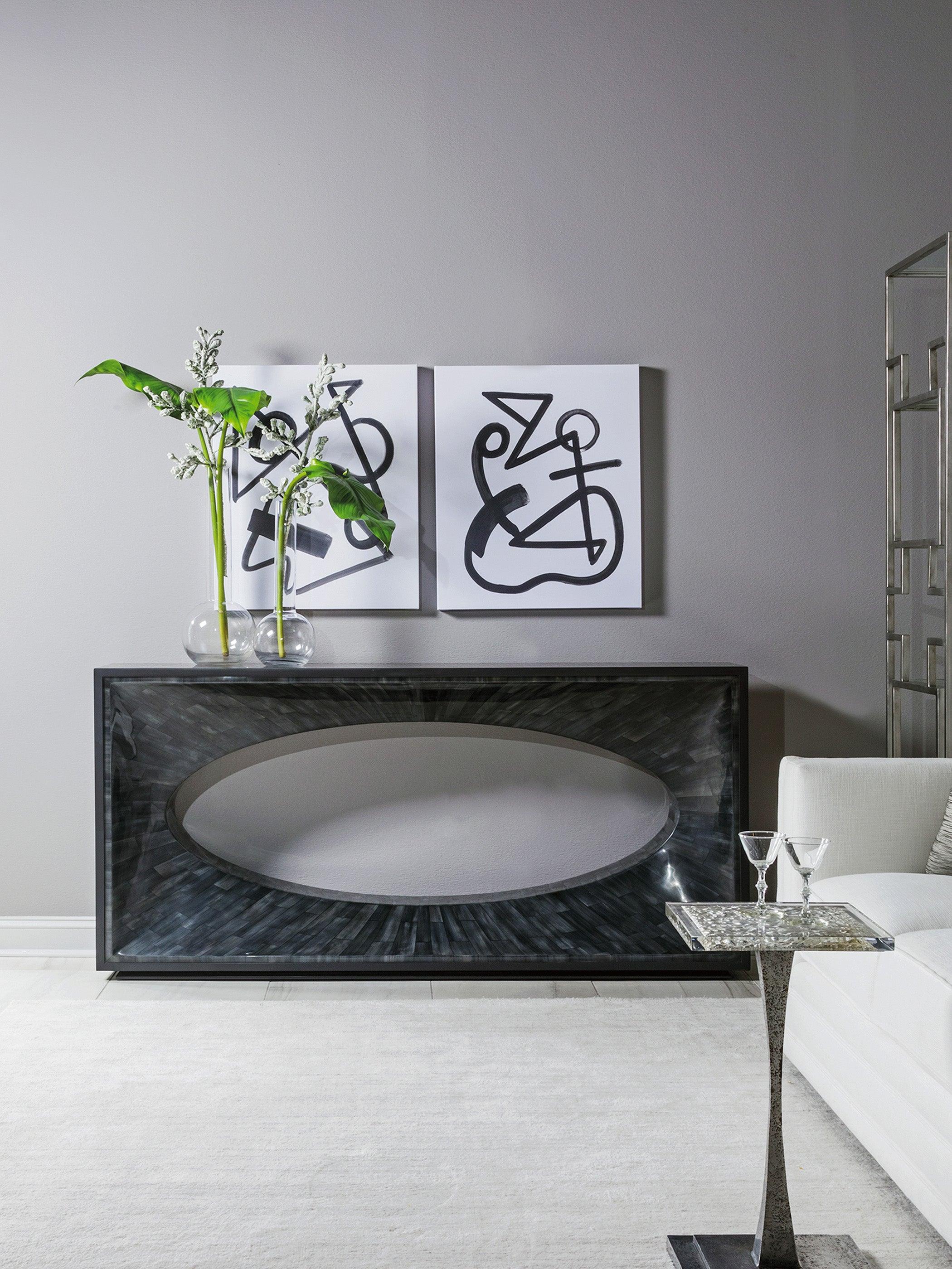 Signature Designs Elation Gray Console - Remutear