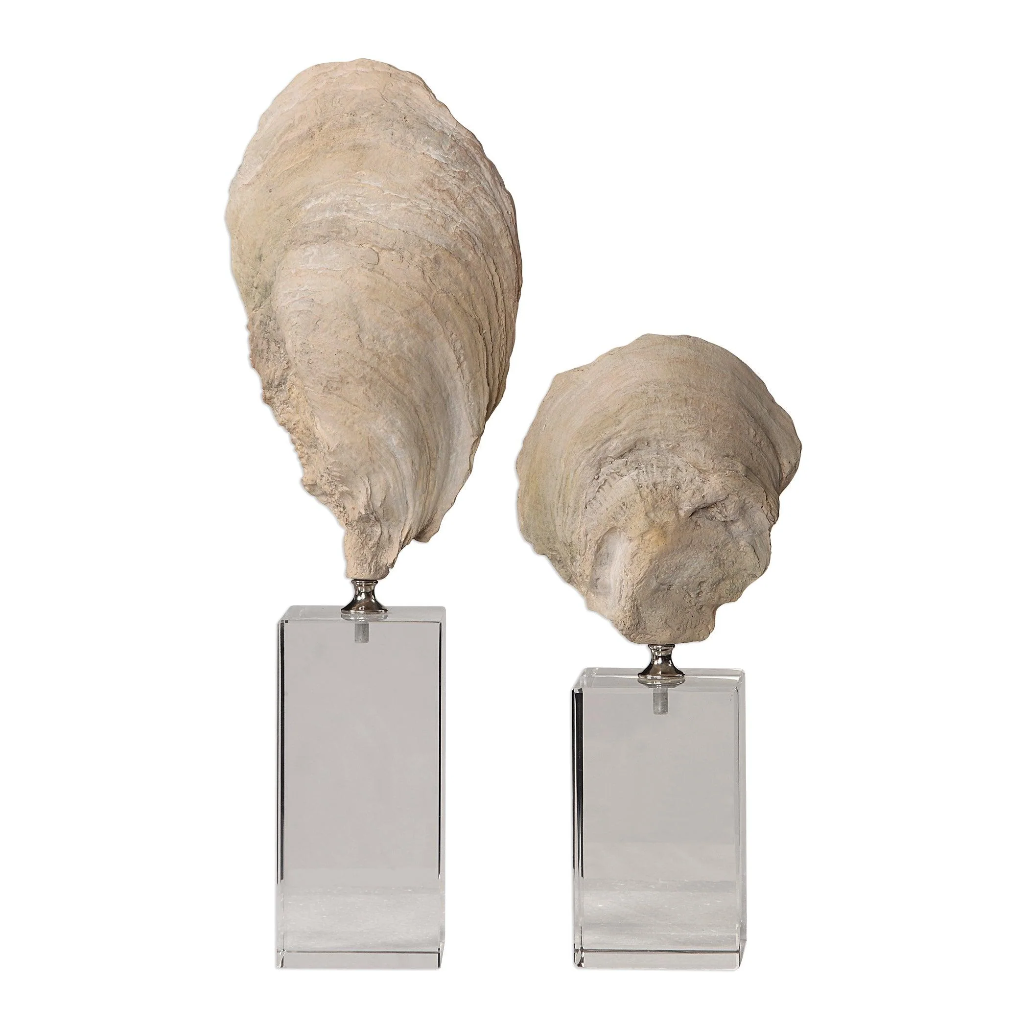 OYSTER SHELL SCULPTURES, SET OF 2 - Remutear