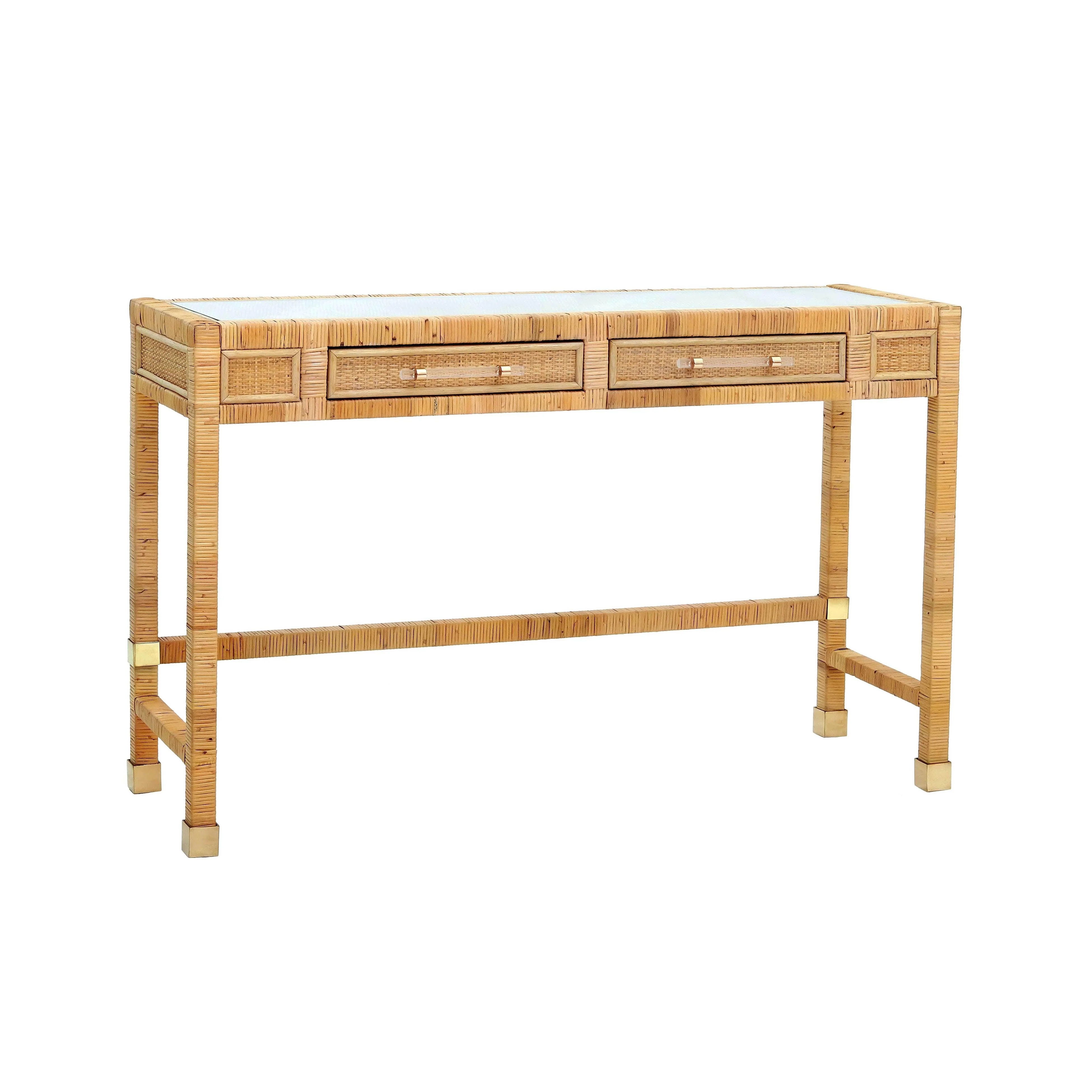 Amara Natural Rattan Desk - Remutear
