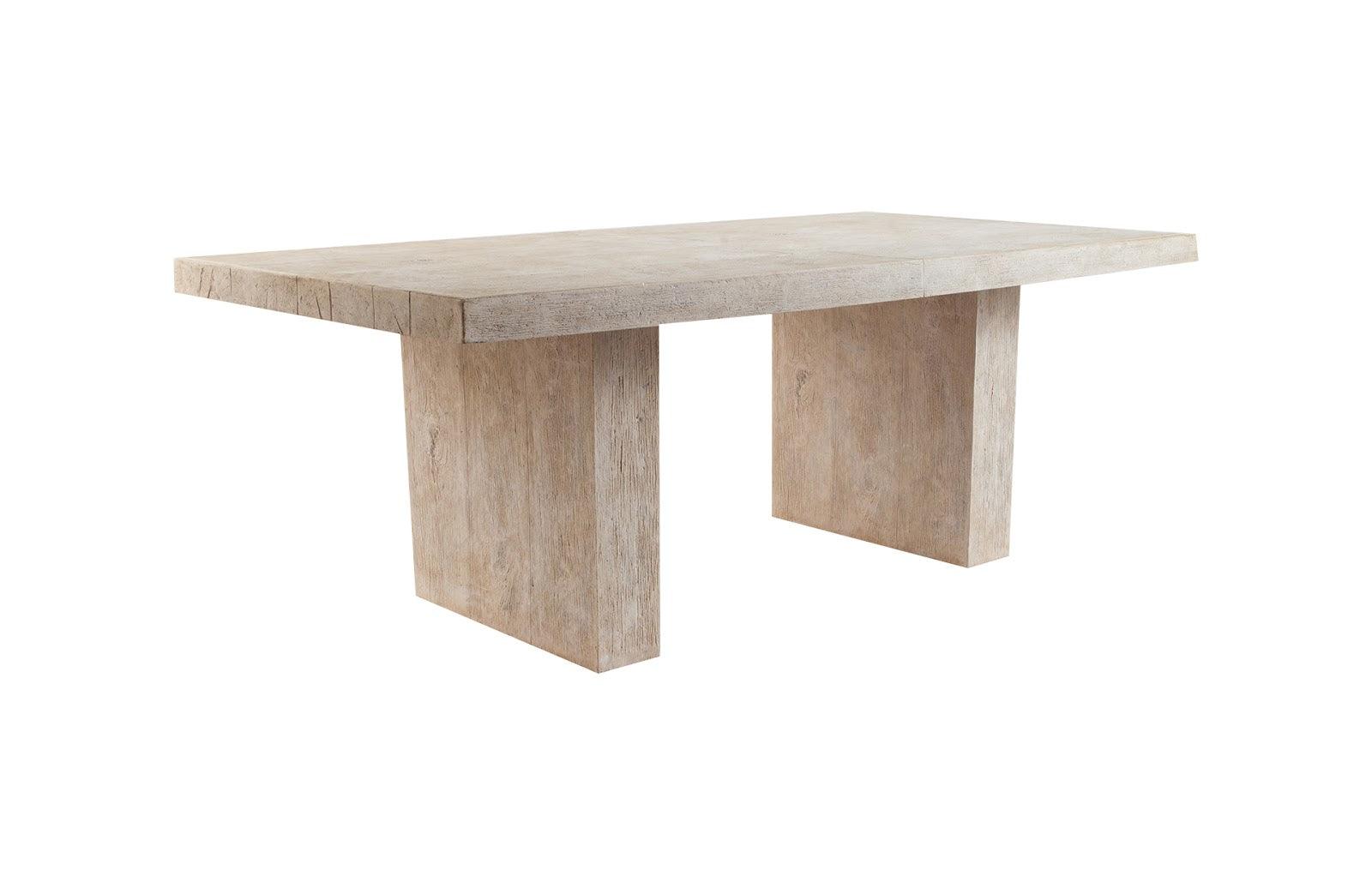 Old Lumber Dining Table, Roman Stone - Remutear