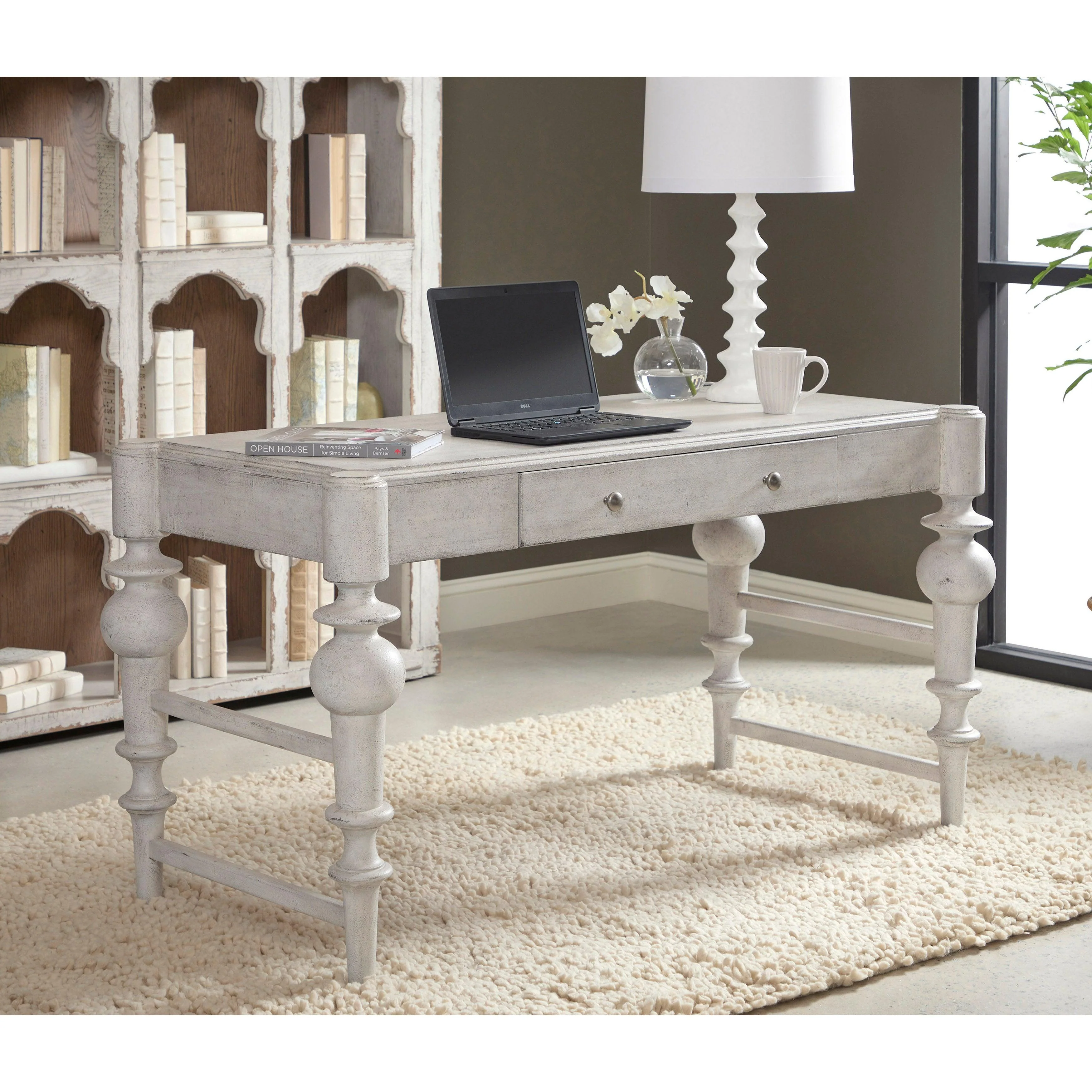 Farmhouse Writing Desk with Storage Drawer - Remutear