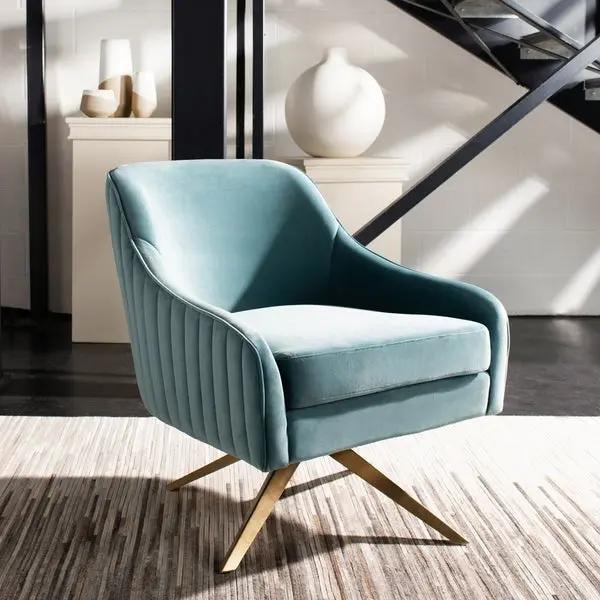 LEYLA SWIVEL VELVET CHAIR - Remutear