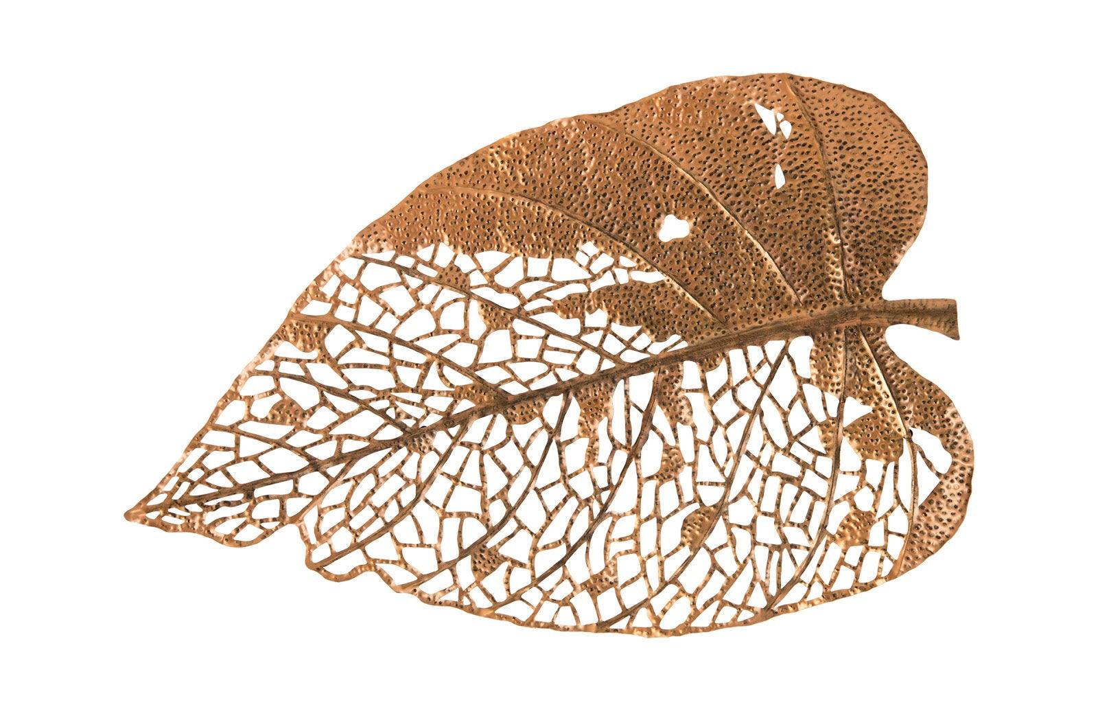 Birch Leaf Wall Art, Copper, LG - Remutear