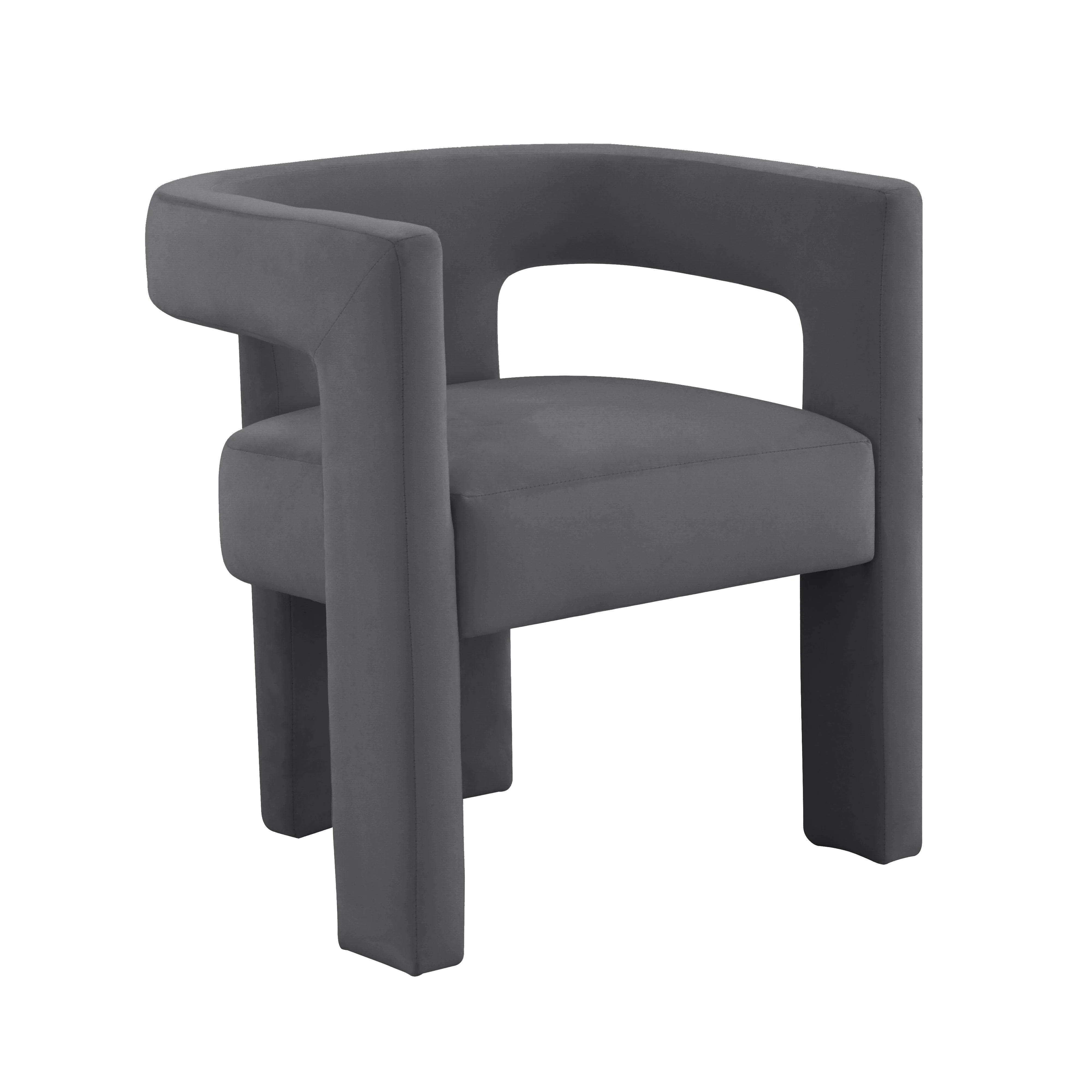 Sloane Dark Grey Velvet Chair - Remutear