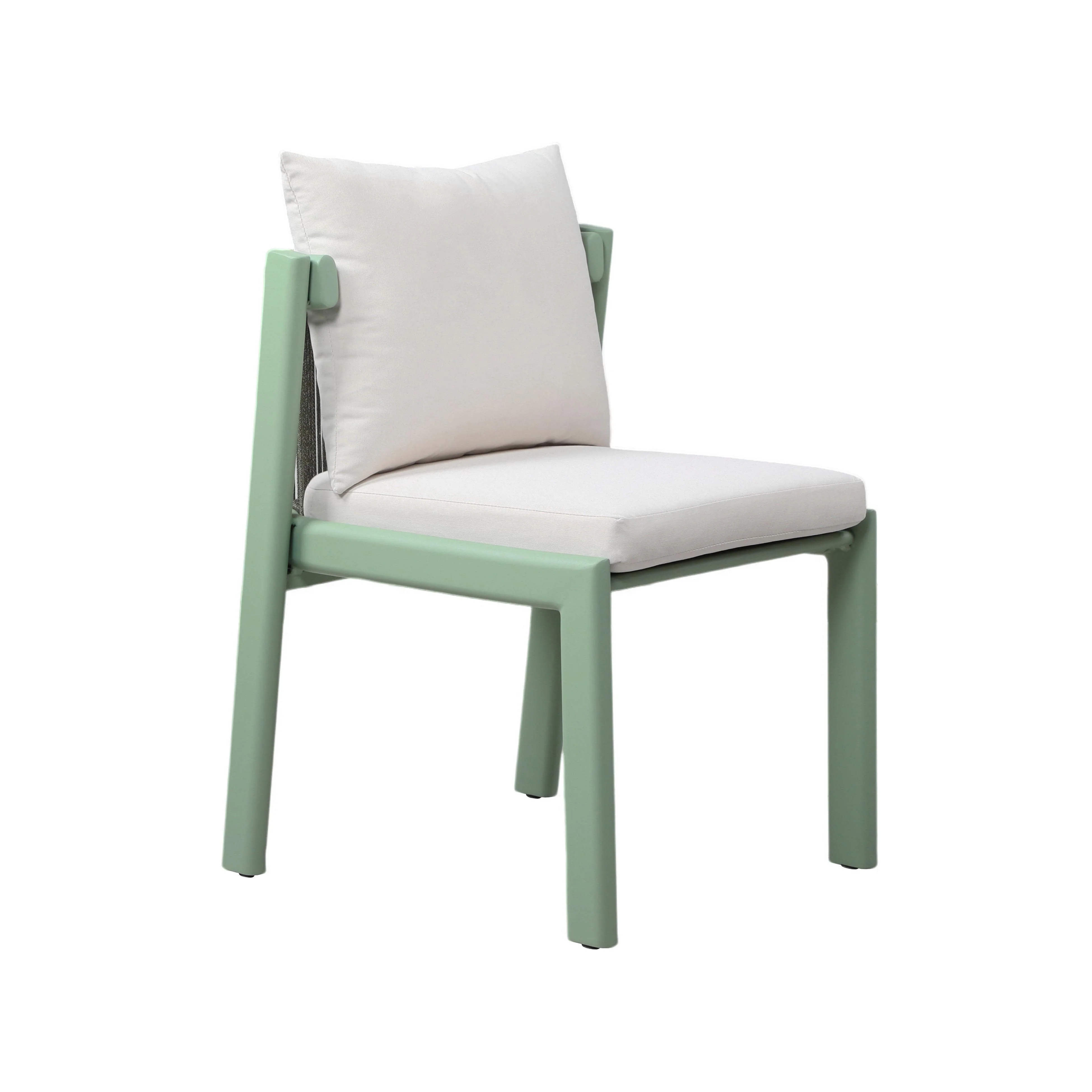 Nancy Mint Green and Cream Outdoor Dining Chair - Remutear