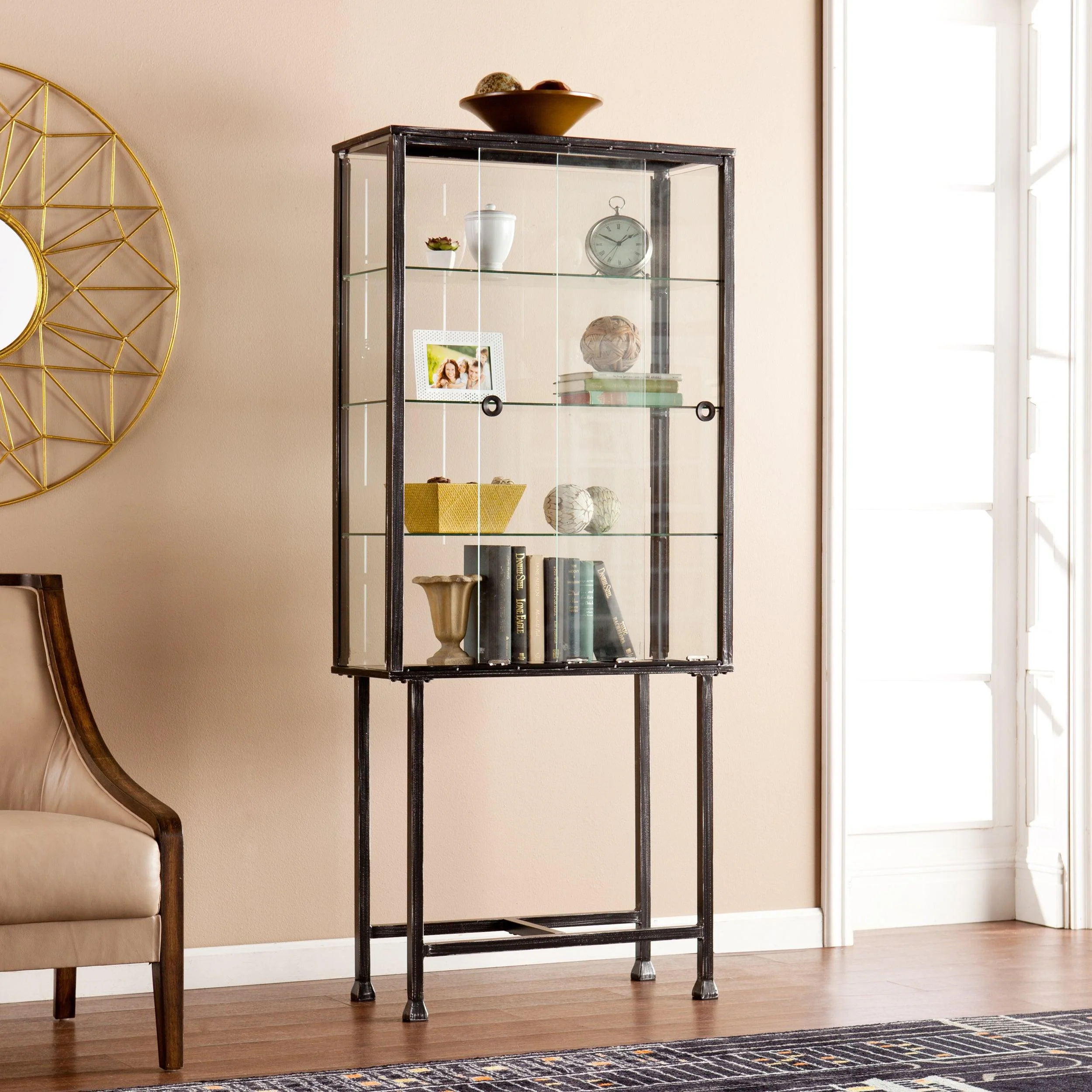 Metal/Glass Sliding-Door Display Cabinet - Remutear