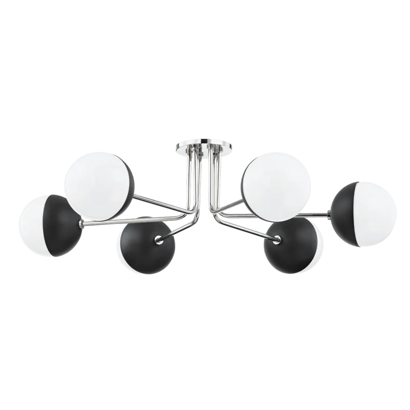 RENEE 6 LIGHT SEMI FLUSH MOUNT - Remutear