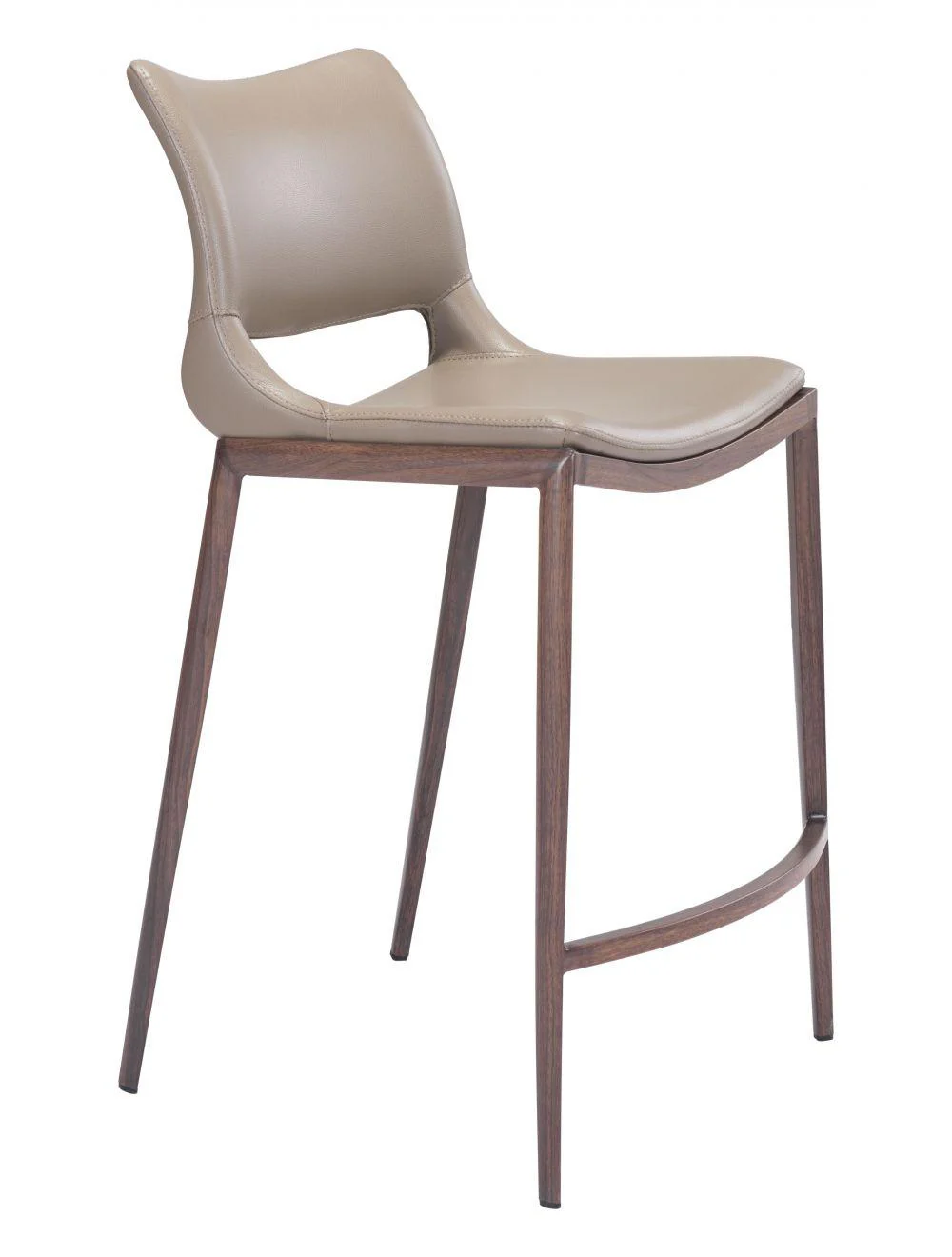 Ace Counter Chair (Set of 2) Gray & Walnut - Remutear