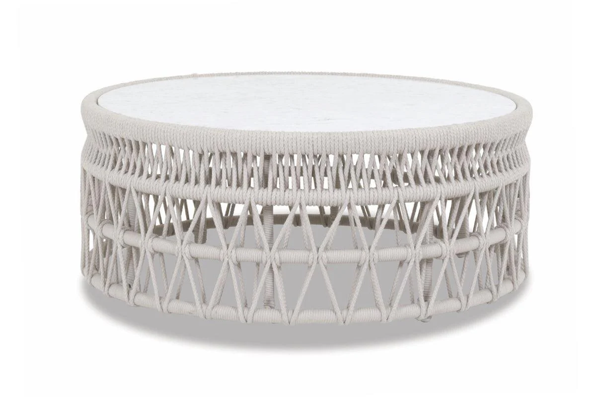 Dana Coffee Table with Honed Carrara Marble Top - Remutear