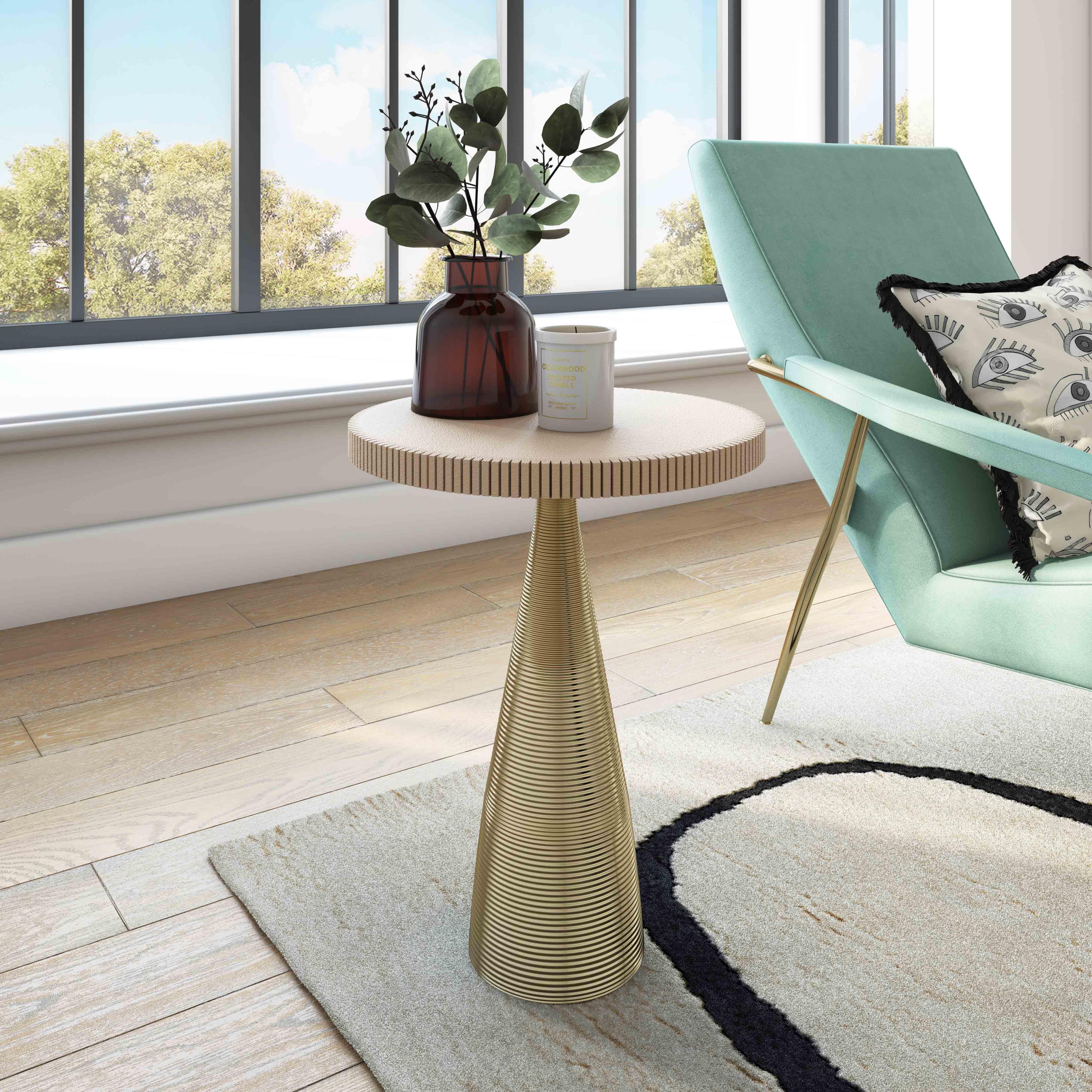 Celeste Ribbed Side Table - Remutear