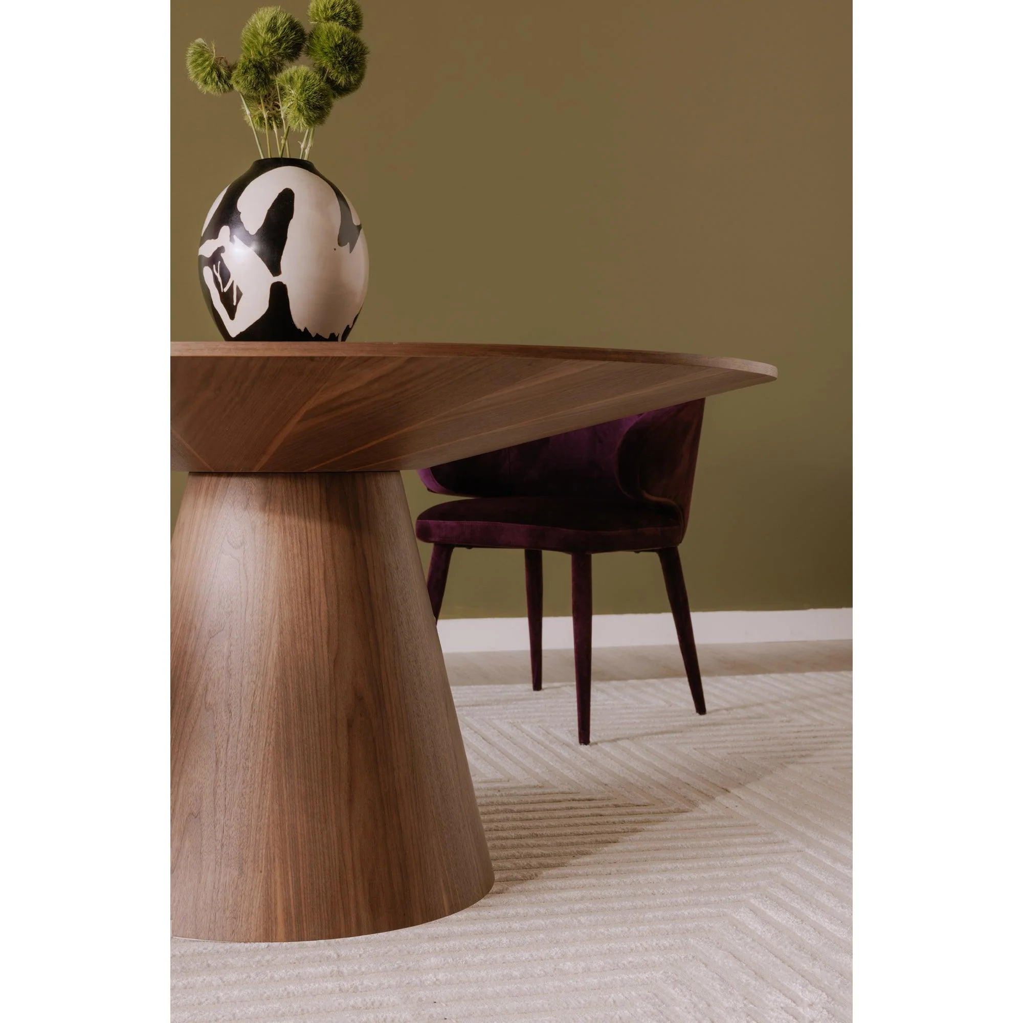Otago Dining Table 54In Round Walnut - Remutear