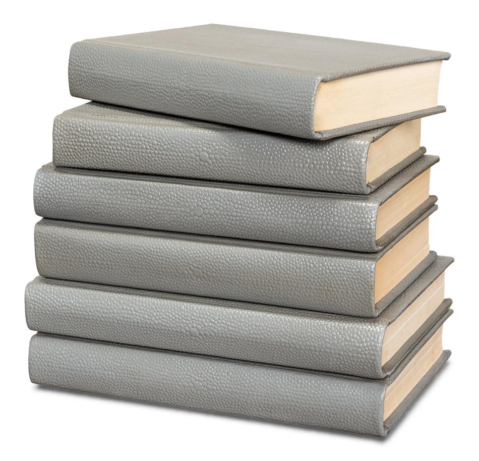 Shagreen Books - Set Of 6 - Storm Grey - Remutear