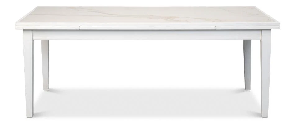 Rect. Extension Dining Table - White - Remutear