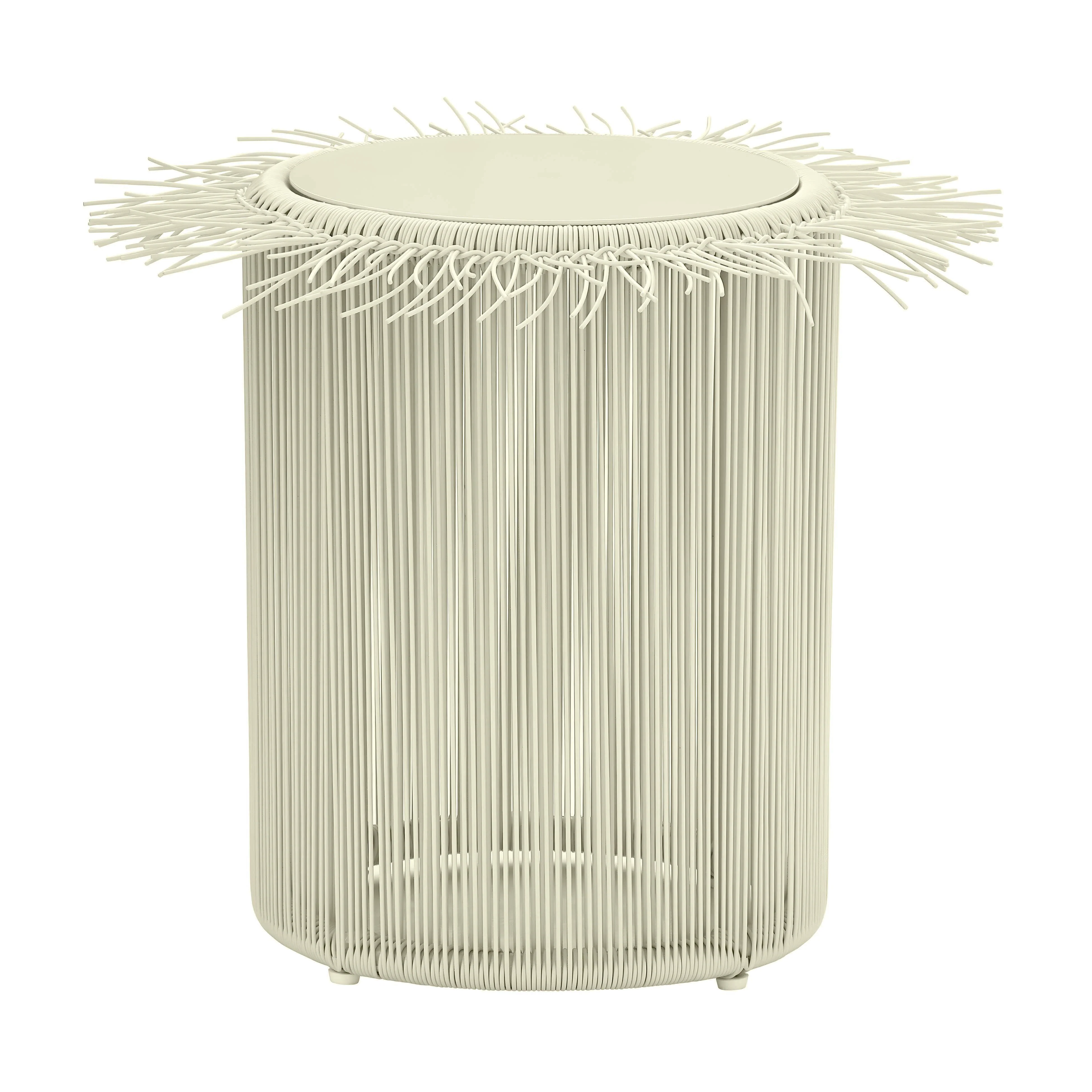 Rafa Cream Outdoor Side Table - Remutear
