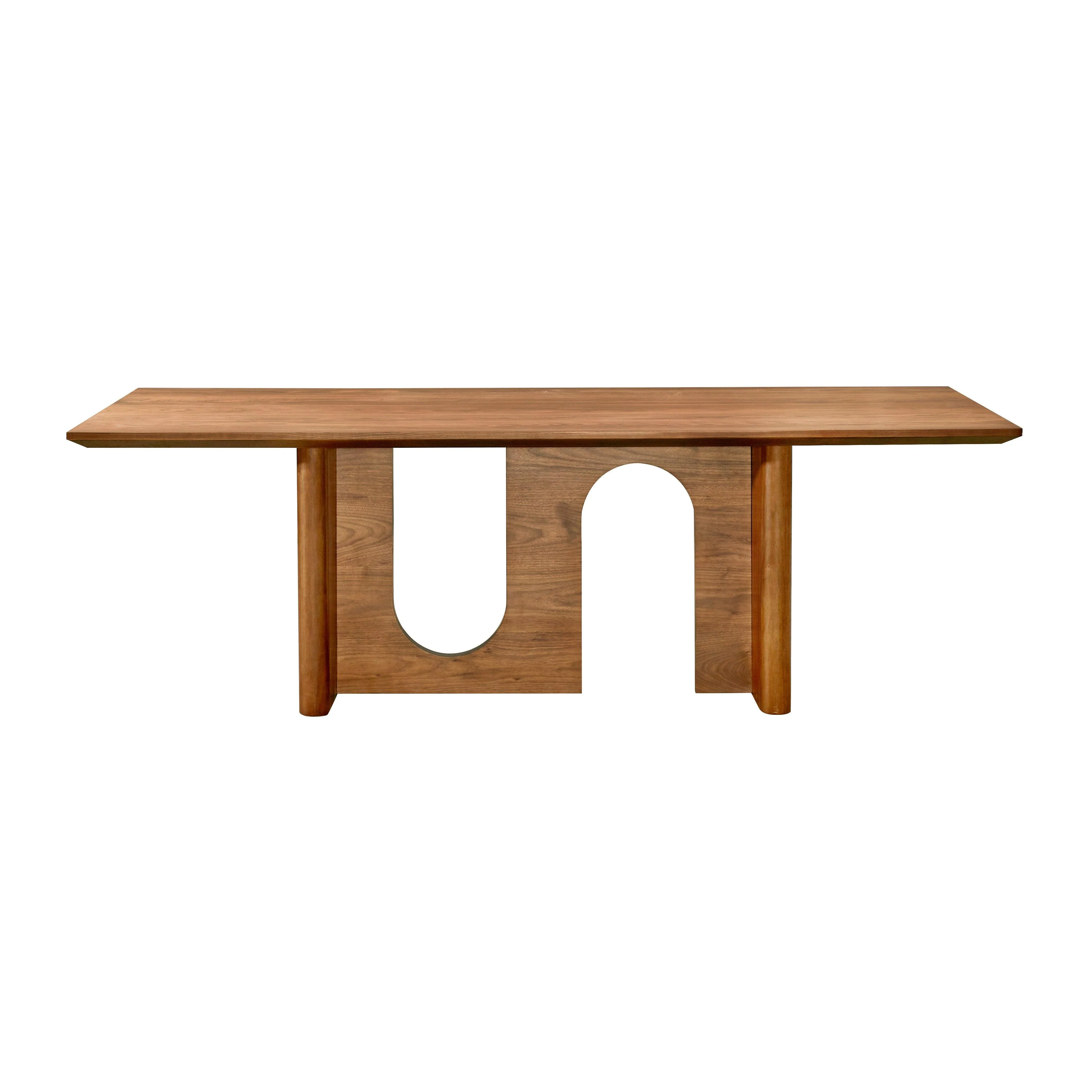 Satra Walnut Rectangular Dining Table - Remutear