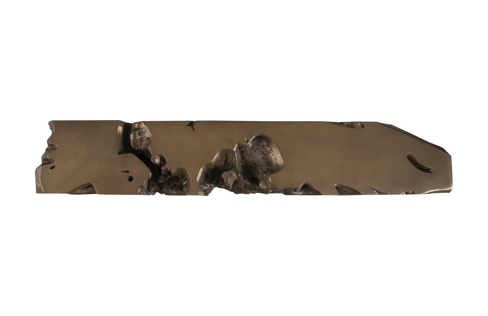 Freeform Console Table, Polished Bronze - Remutear