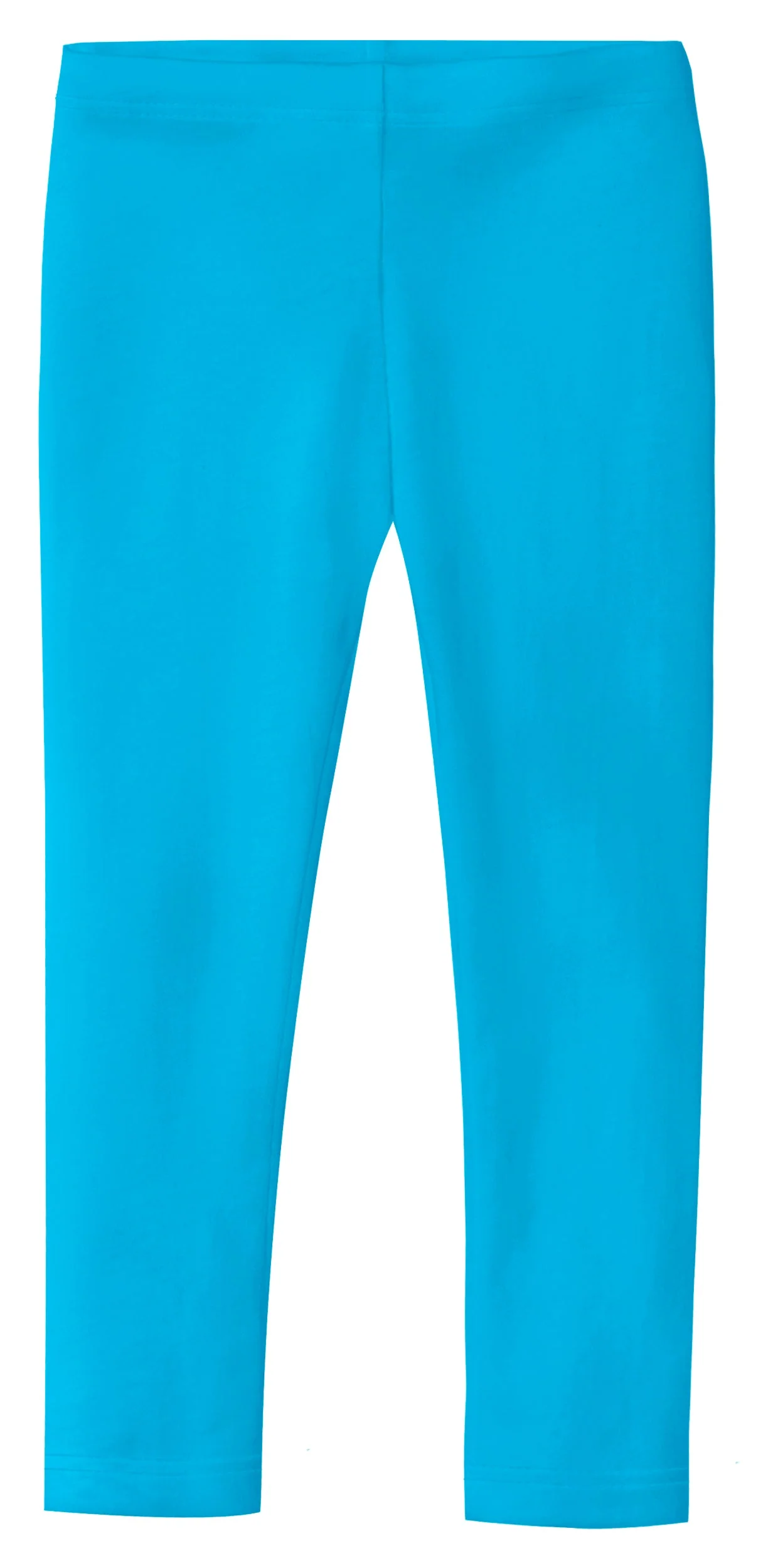 Girls Soft 100% Cotton Solid Colored Leggings | Turquoise - Remutear