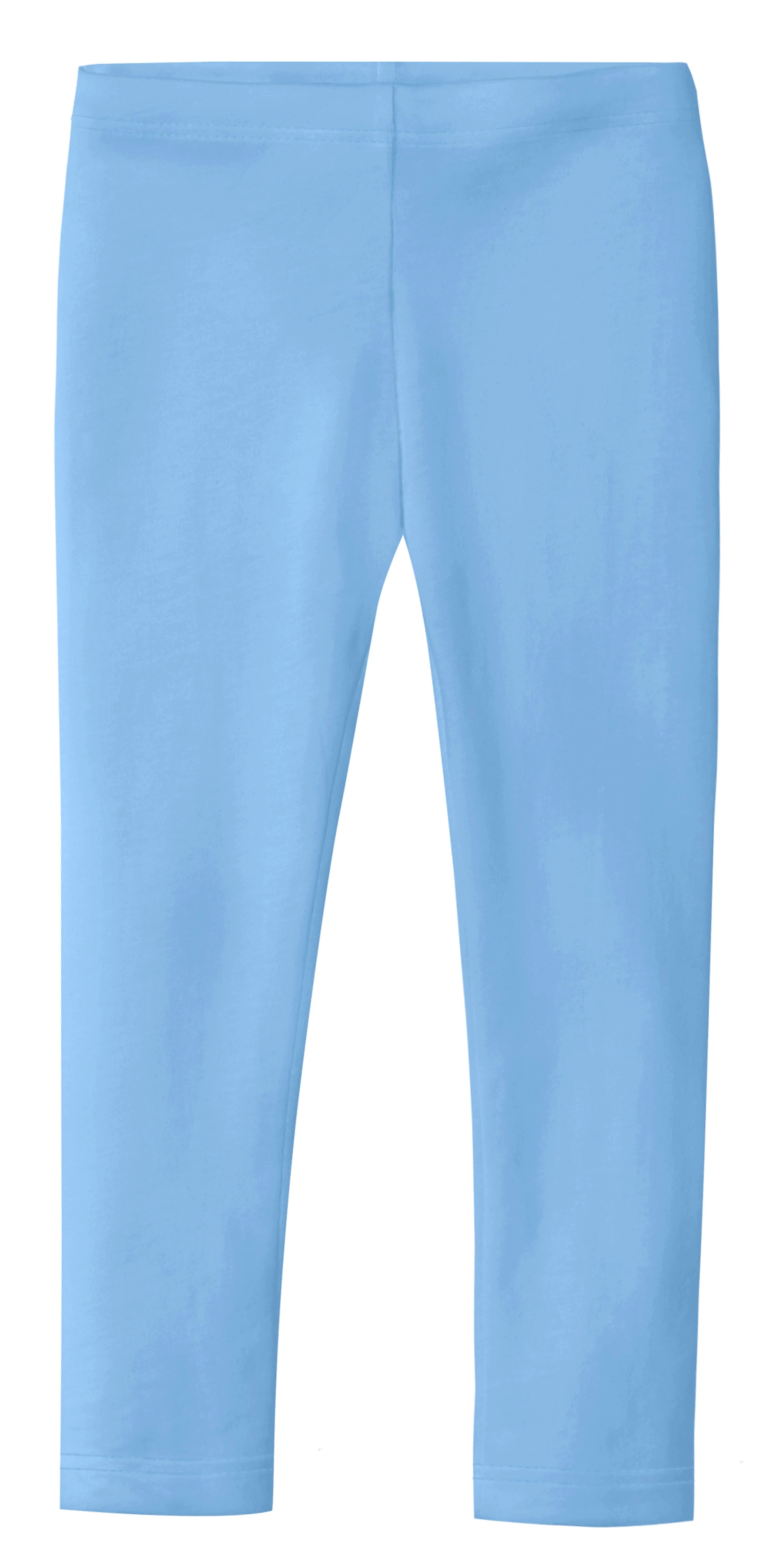 Girls Soft Organic Cotton Leggings | Bright Light Blue - Remutear