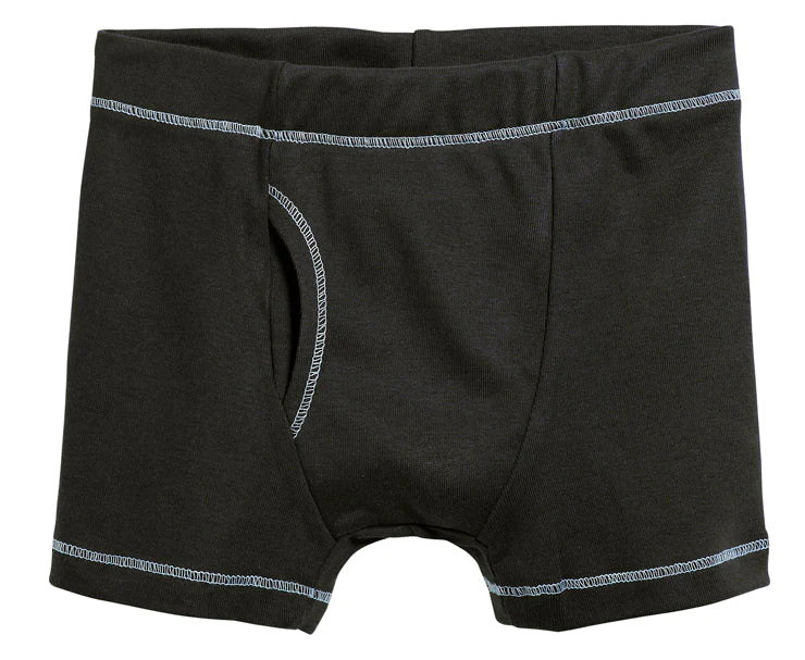 Boys Soft Cotton Boxer Brief | Black - Remutear