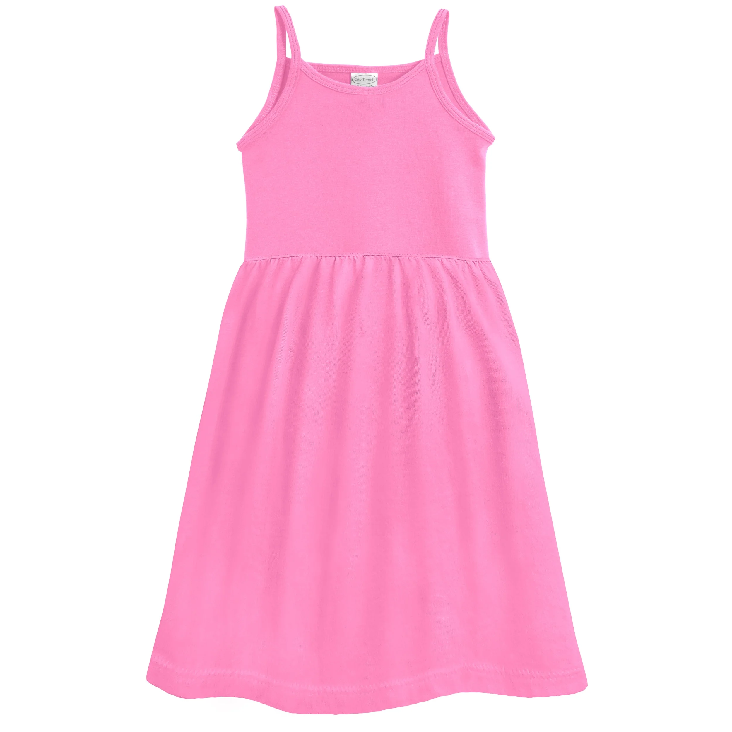 Soft Organic Cotton Empire Camisole Sundress | Medium Pink - Remutear