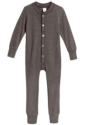 Boys and Girls Soft & Cozy Thermal One- Piece Union Suit  | Charcoal - Remutear