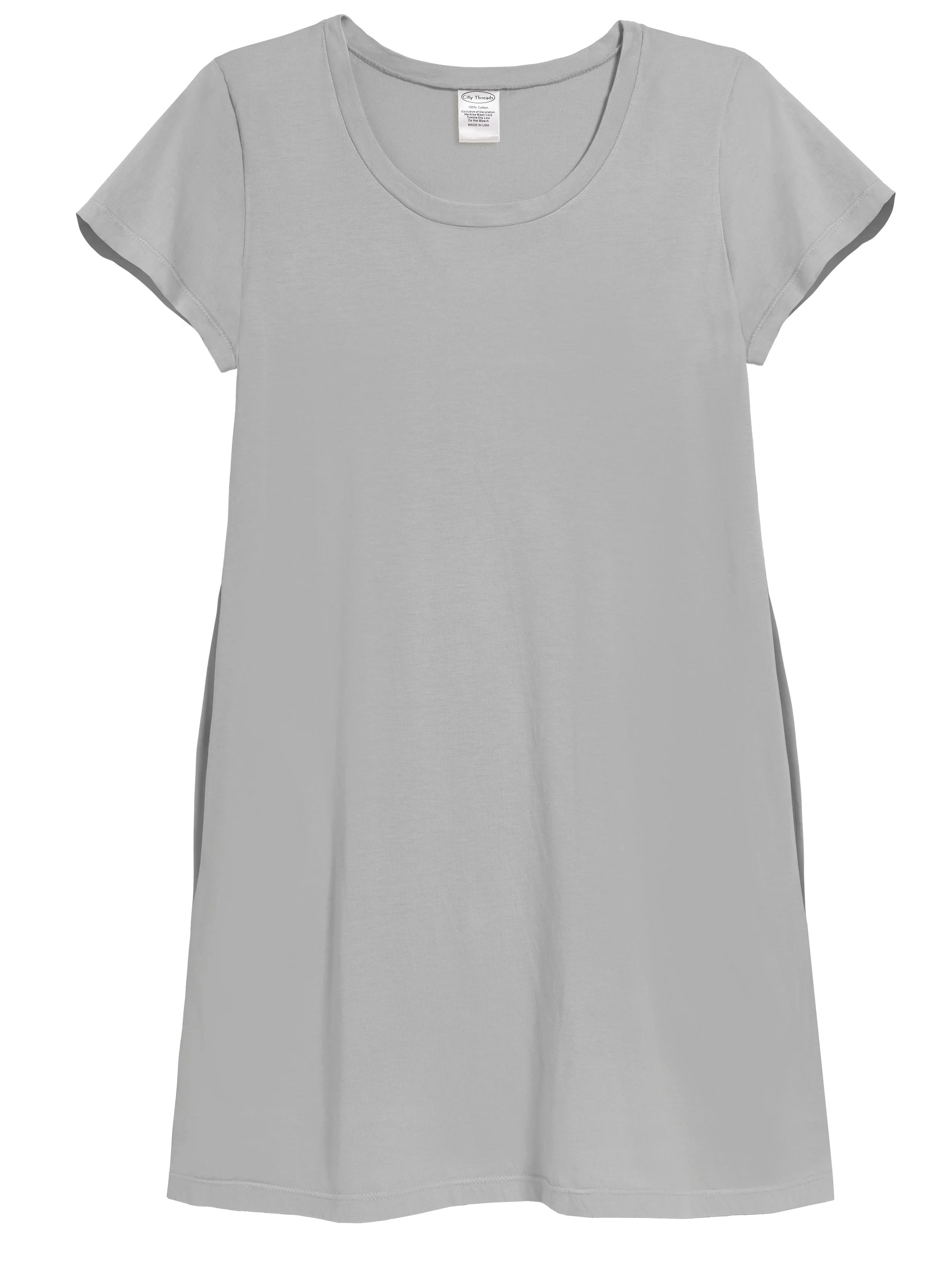 Women's Soft Supima Cotton Easy Cover-Up T-Shirt Pocket Dress | Road - Remutear