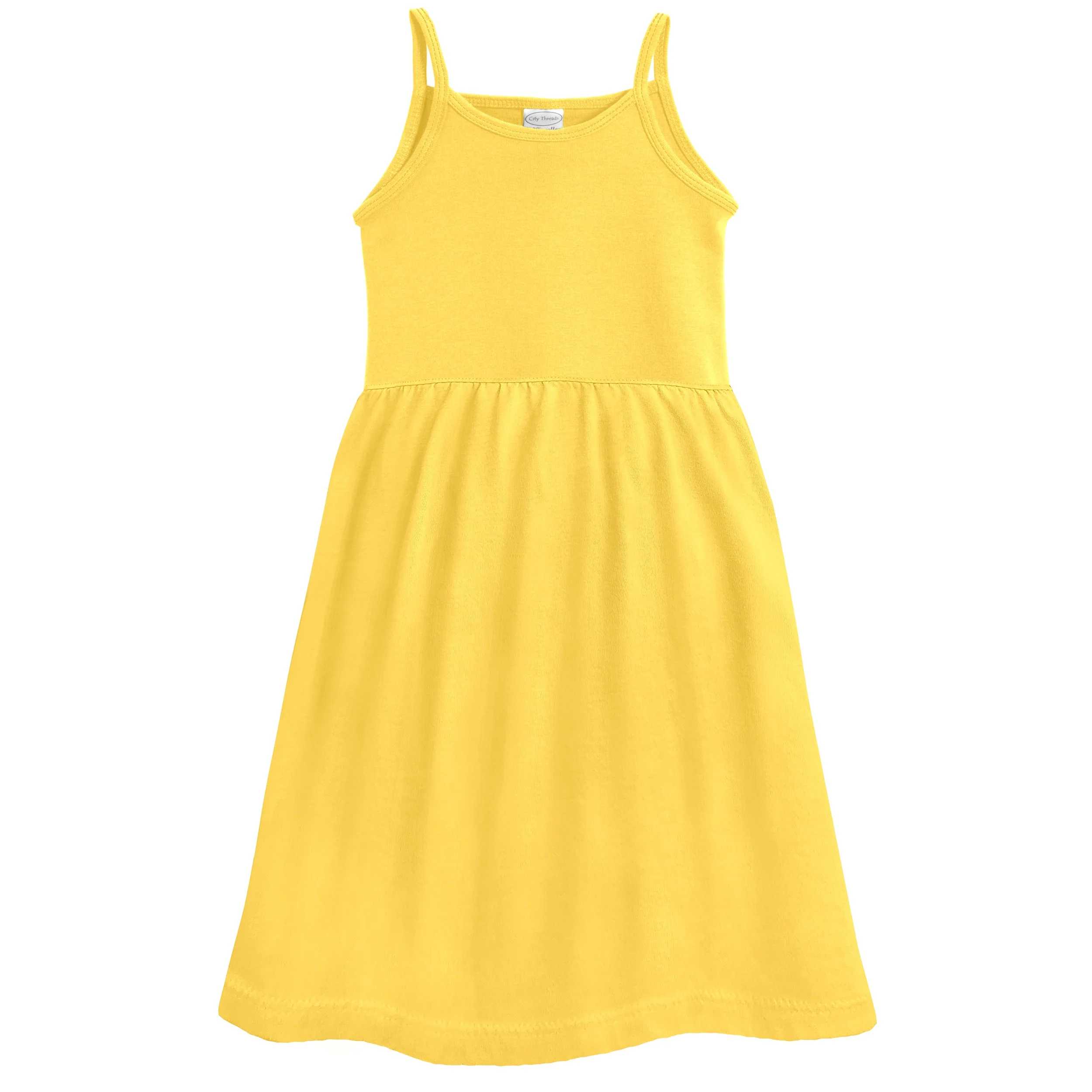 Soft Organic Cotton Empire Camisole Sundress | Yellow - Remutear