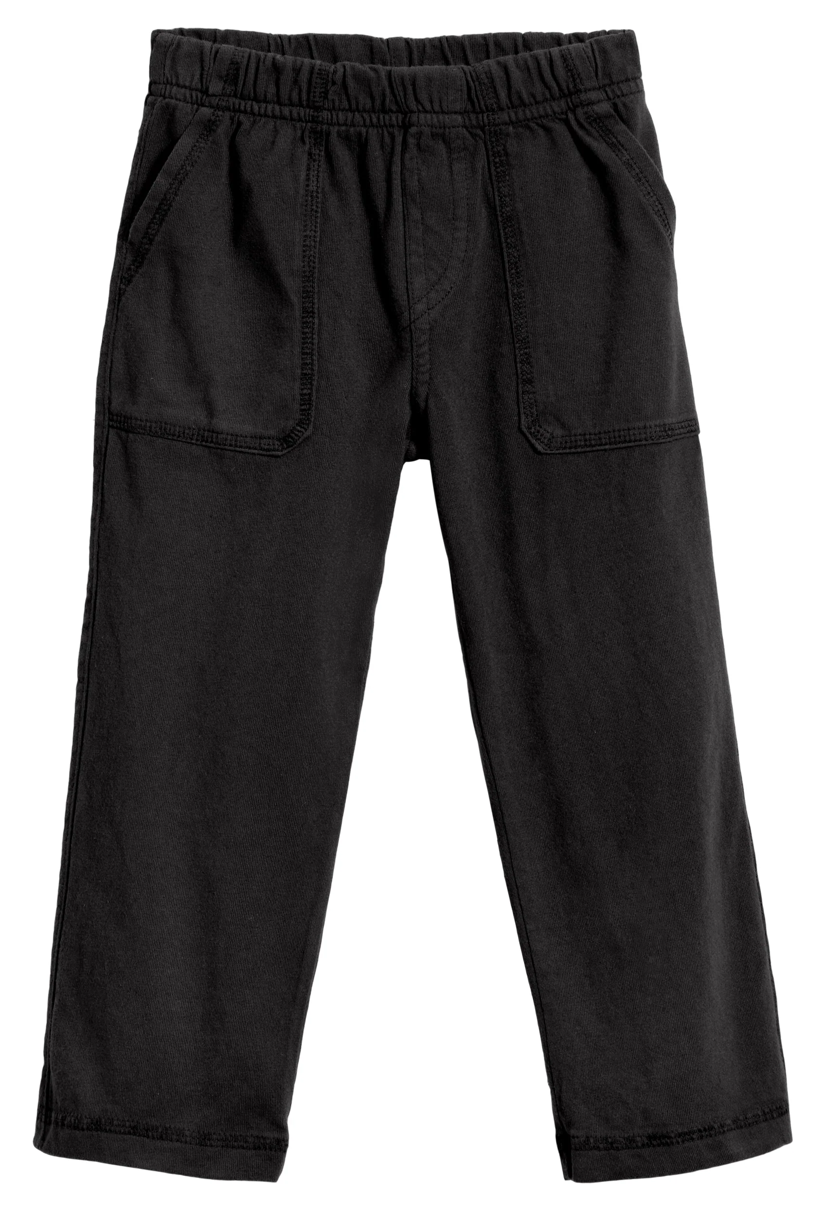 Boys Soft Cotton 3-Pocket Jersey Pants - UPF 50+ | Black - Remutear