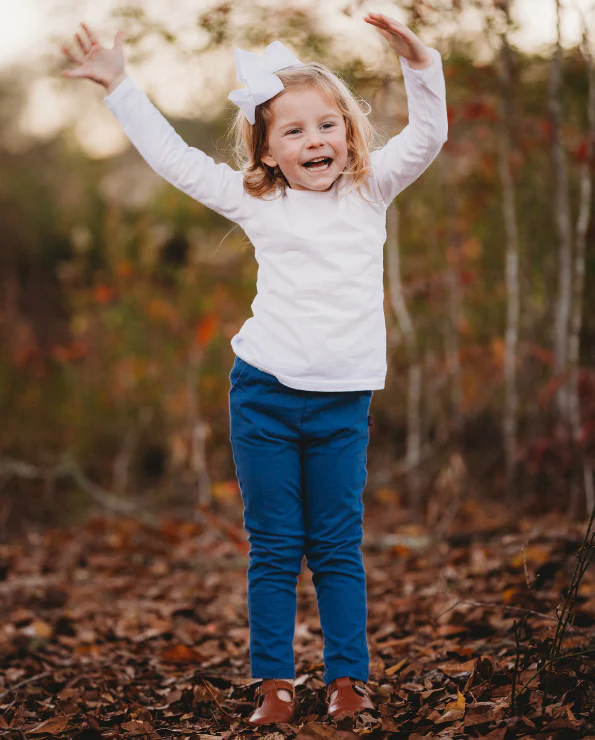 Girls Soft Cotton UPF 50+ Jersey Pocket Pants | Dark Khaki - Remutear