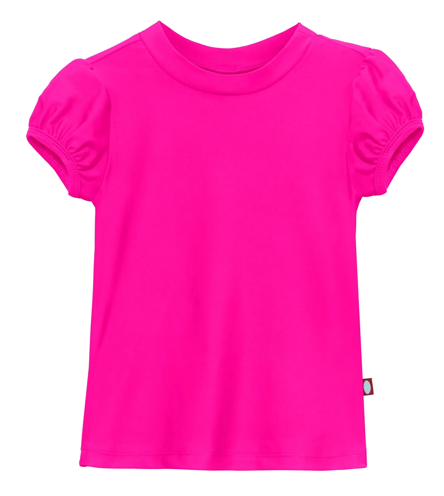 Girls UPF 50+ Puff Sleeve Rashguard | Hot Pink - Remutear