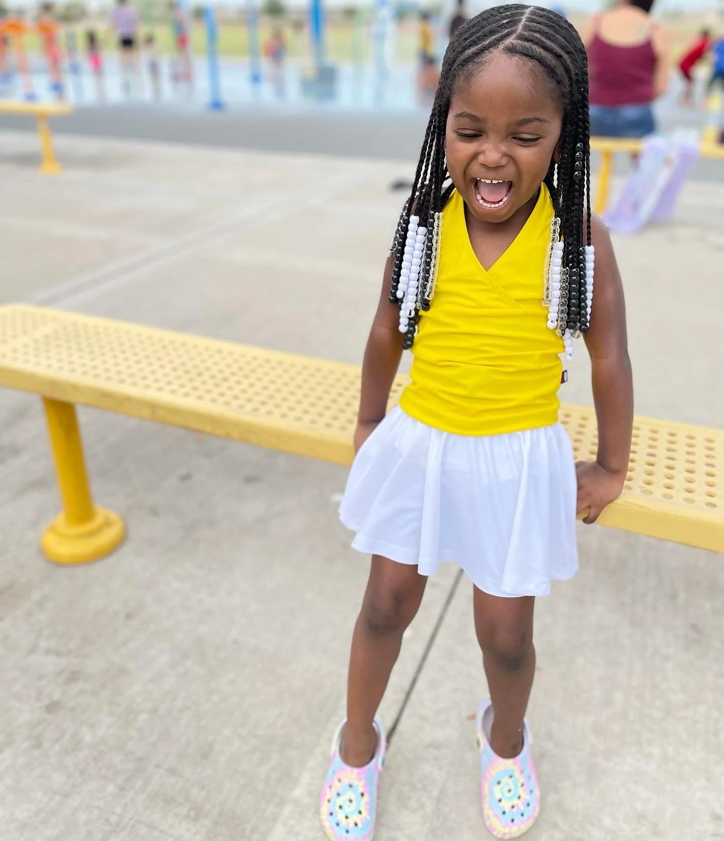 Girls UPF 50+ Swim Halter Top | Red - Remutear